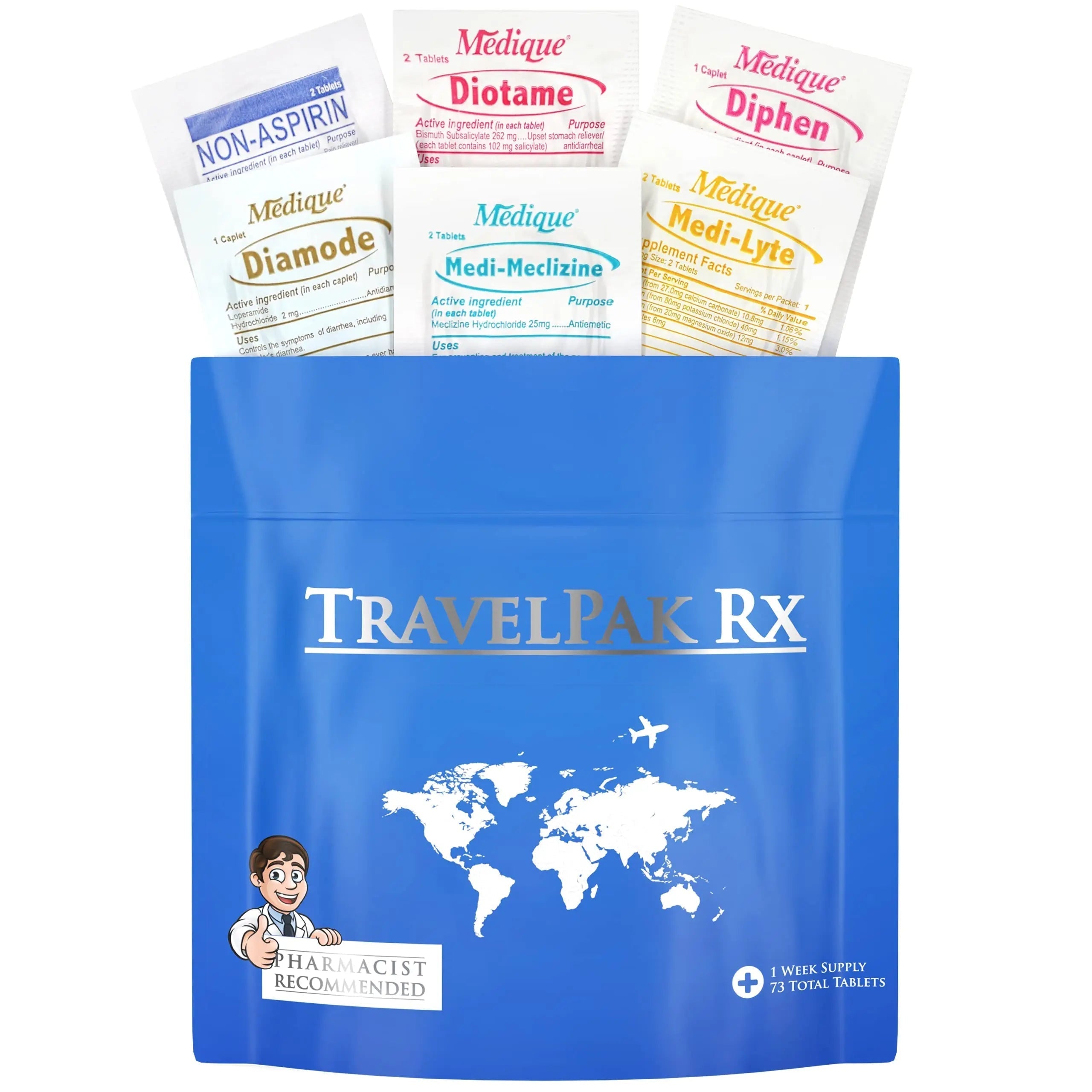TravelPakRx Travel Essentials Medicine Kit - TSA-Approved Over-The-Counter Individual Medicine Packets, for Travel, Cruises, Camping, Created by Pharmacist TravelPakRx buy supplements canada