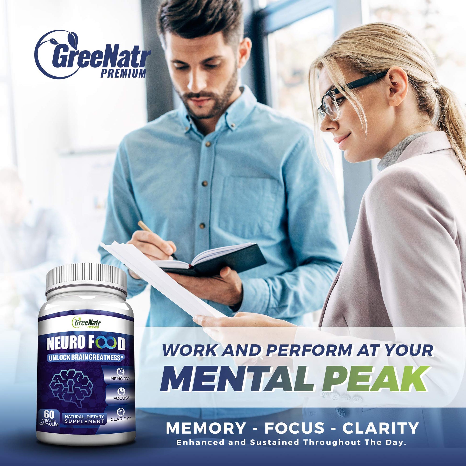 GreeNatr Brain Supplement with B12 Vitamin for Enhanced Memory, Energy, Focus, and Clarity GreeNatr buy supplements canada