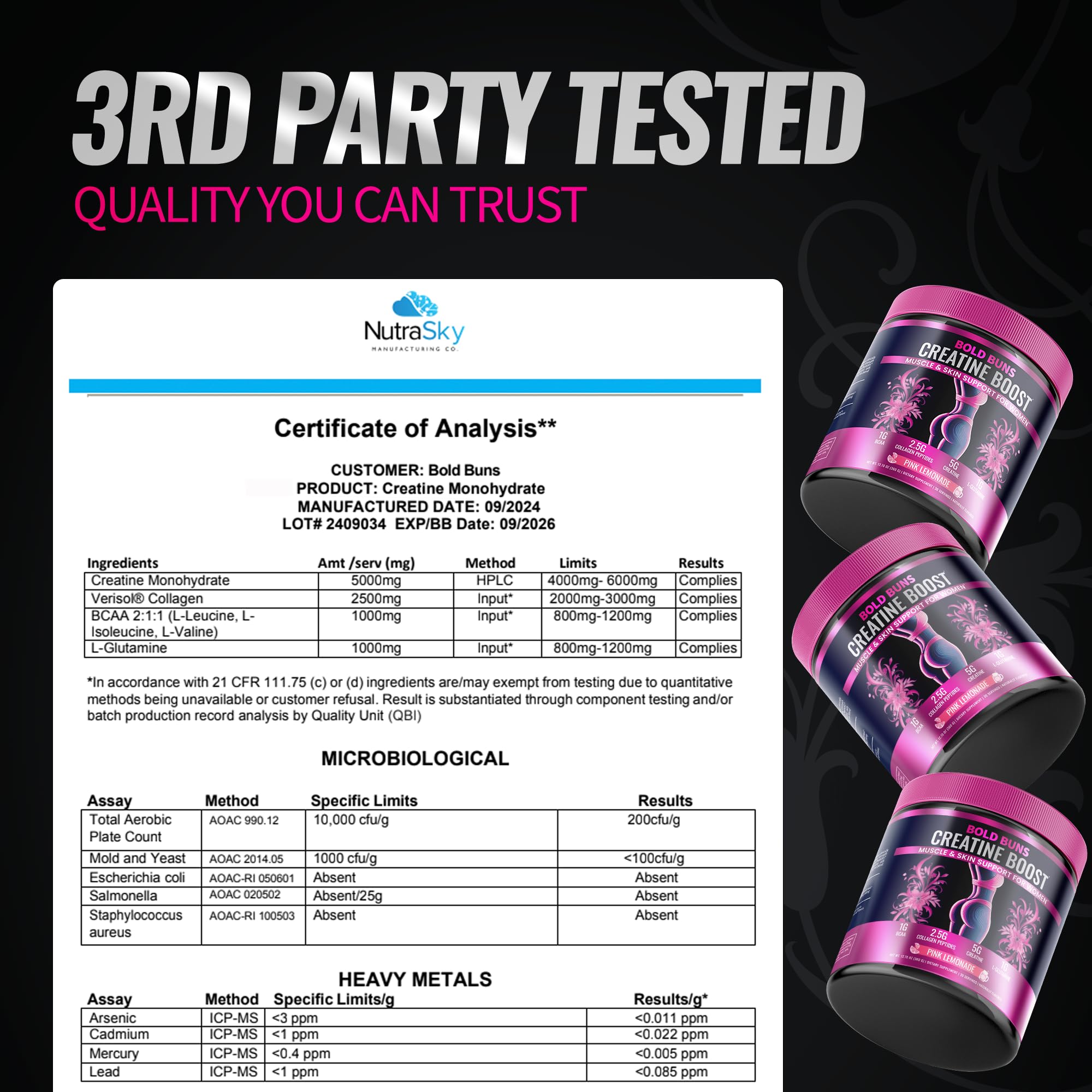 Bold Buns Creatine for Women – Supplement with Collagen & BCAA – Supports Muscle Development, Post-Workout Recovery, Skin Elasticity, Bold Buns buy supplements canada