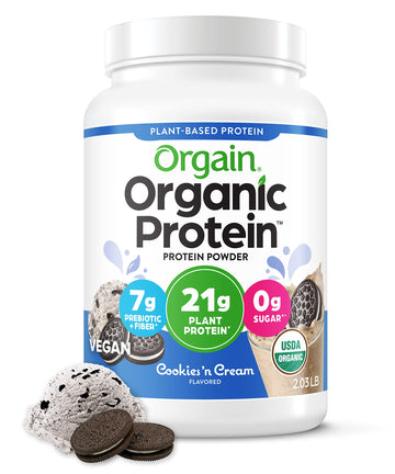Orgain Organic Vegan Protein Powder, Cookies and Cream - 21g Plant Based Protein Orgain buy supplements canada