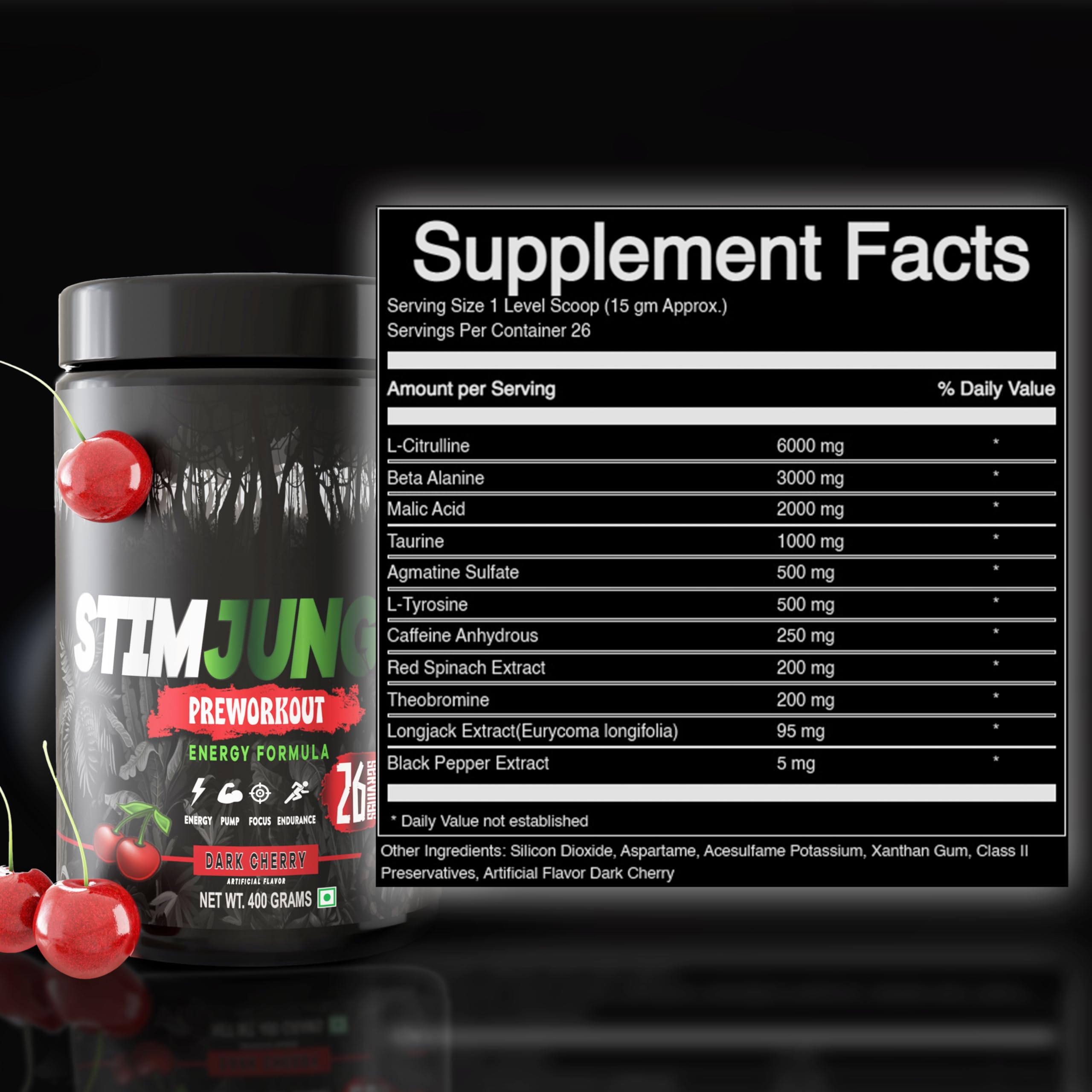 STIMJungle Essential Preworkout •Insane Energy •6G L-Citrulline •3G Beta Alanine STIMJungle buy supplements canada
