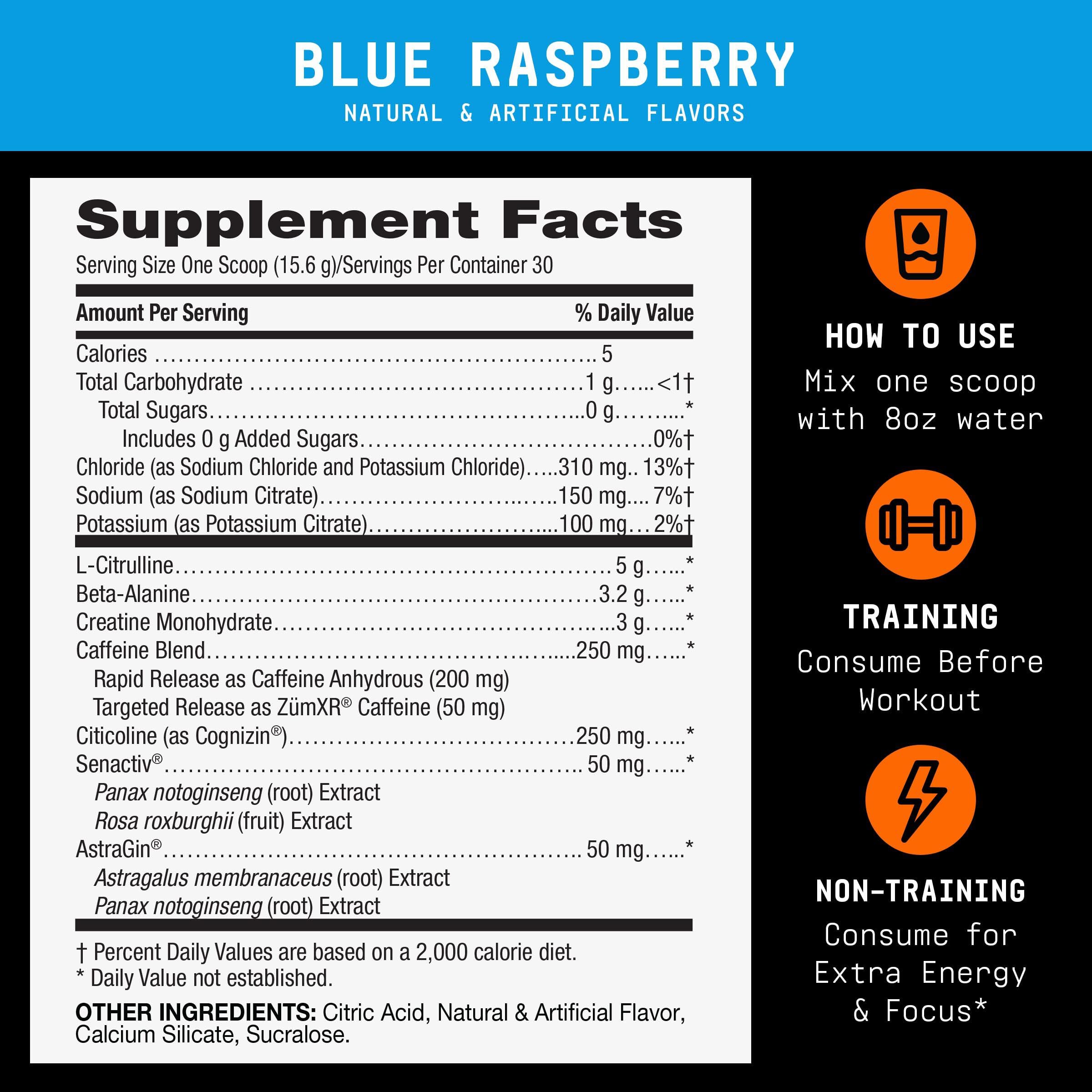 BEYOND RAW LIT V2 Clinical Strength Pre Workout Powder, Hits Harder, Bigger Pumps, Caffeine, L-Citrulline, Creatine, Blue Raspberry, 30 Servings BEYOND RAW buy supplements canada