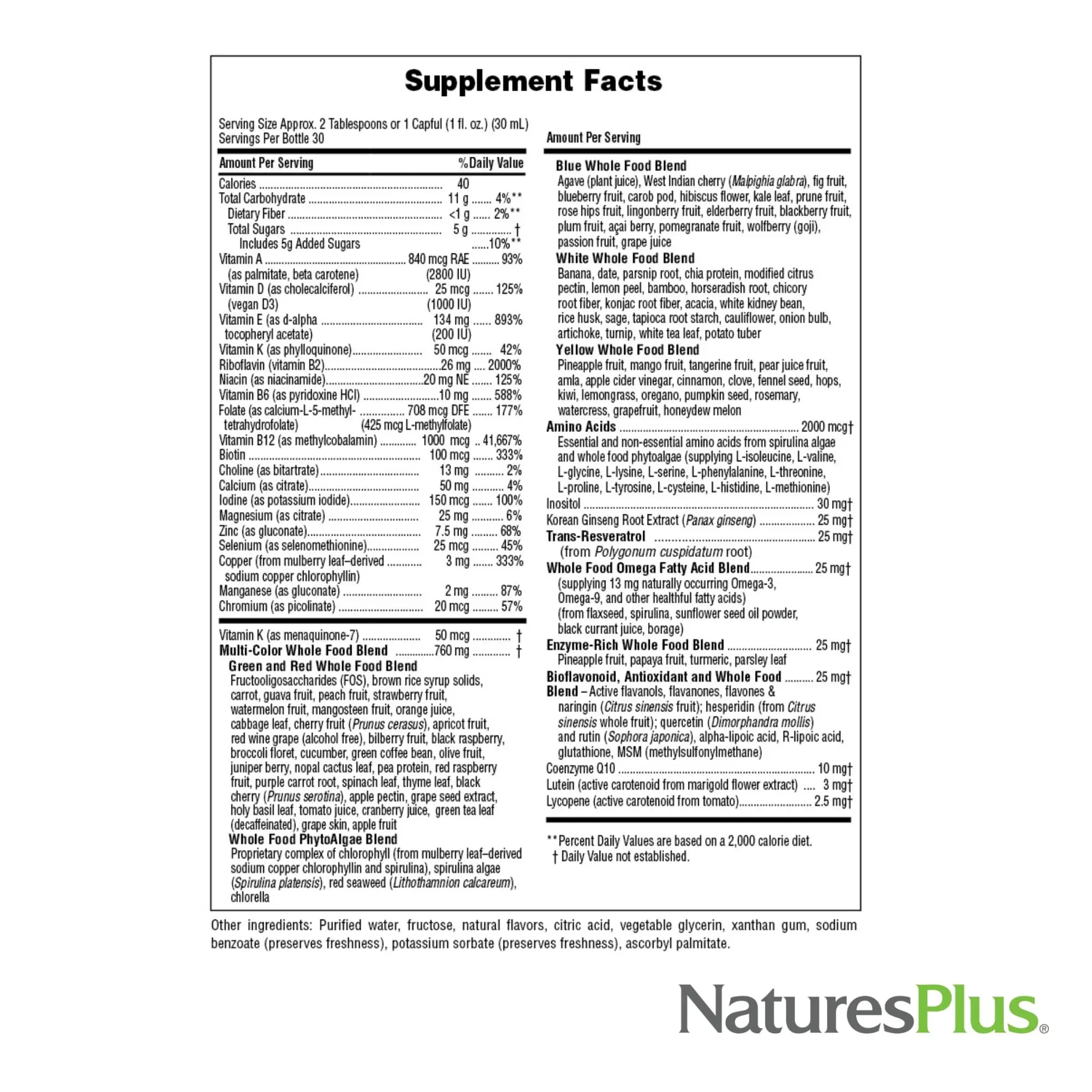 NaturesPlus Source of Life Gold Multivitamin Liquid 30 oz Supports Energy Production, Healthy Immune System & Well-Being Includes Vitamins D3, B12, K2 NaturesPlus buy supplements canada