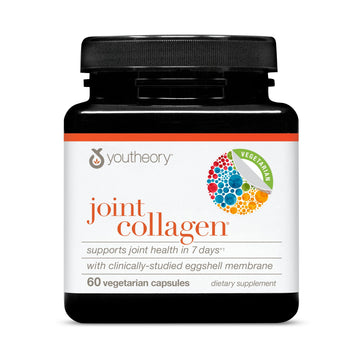 Youtheory Joint Collagen - Vegetarian Collagen Supplement with NEM Eggshell Membrane & Boswellia Extract - Dairy, Soy & Gluten Free - 60 Vegetarian Capsules Youtheory buy supplements canada