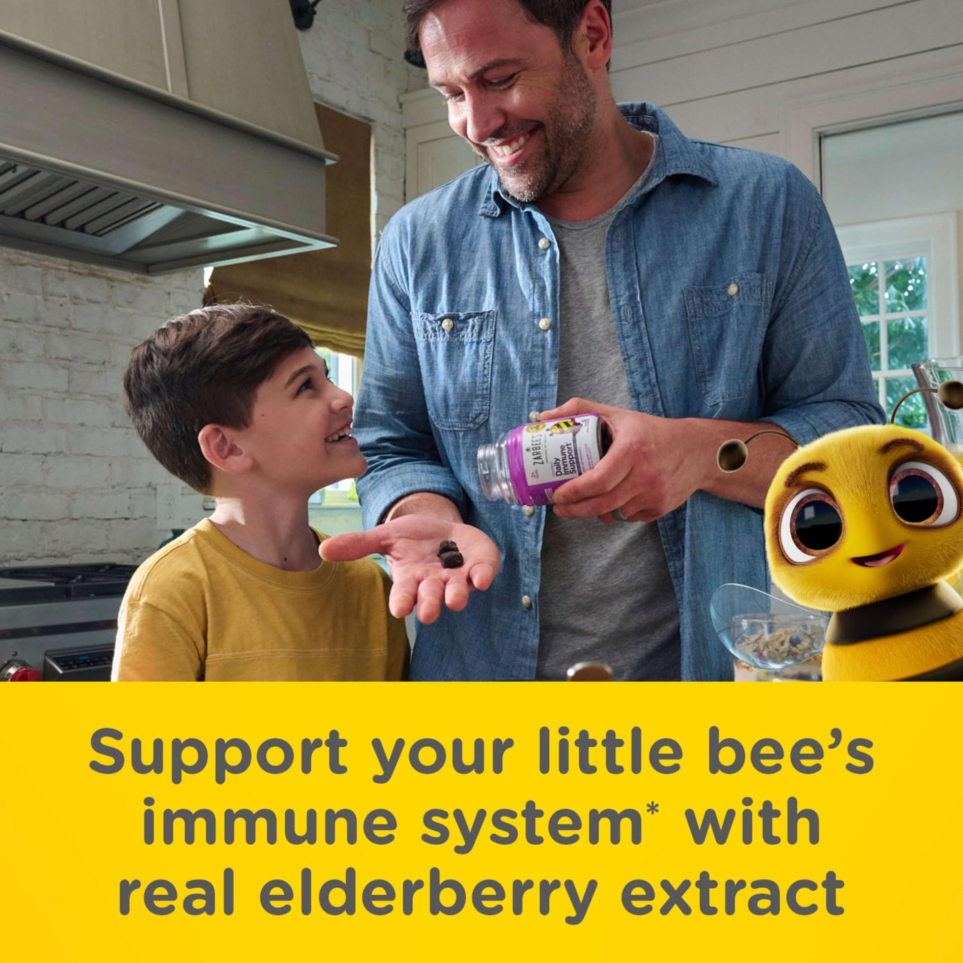 Zarbee’s Kids Elderberry Immune Support Supplement Gummies, Vitamins A C D3 E & Zinc, Elderberry Extract, Gluten & Gelatin Free Zarbee's buy supplements canada