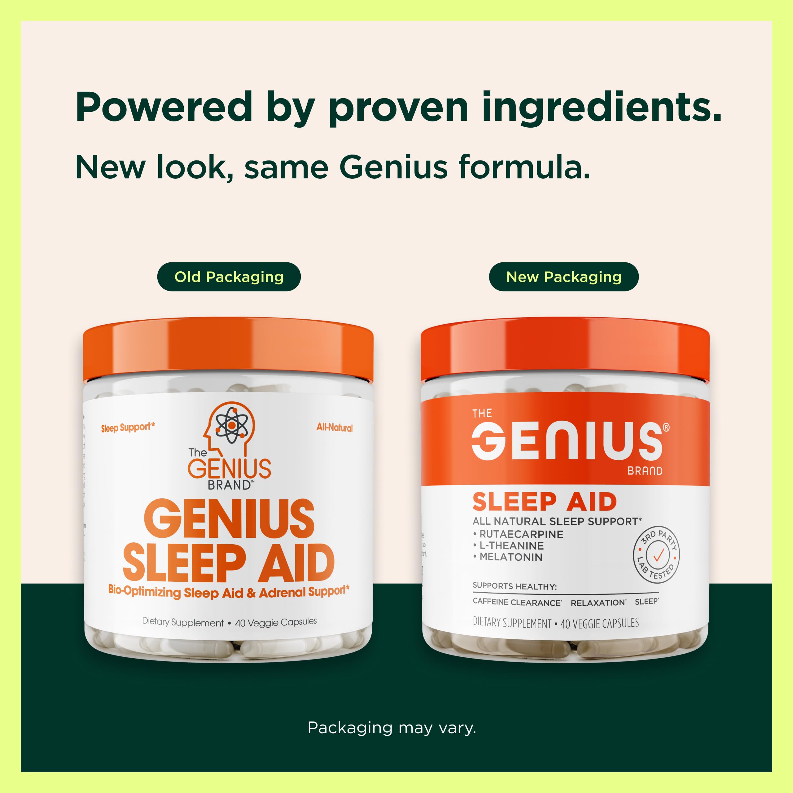 Genius Sleep AID - Smart Sleeping Pills Supplement - Relaxation Enhancer and Mood Support w/Inositol, L-Theanine & Glycine - 40 Capsules The Genius Brand buy supplements canada