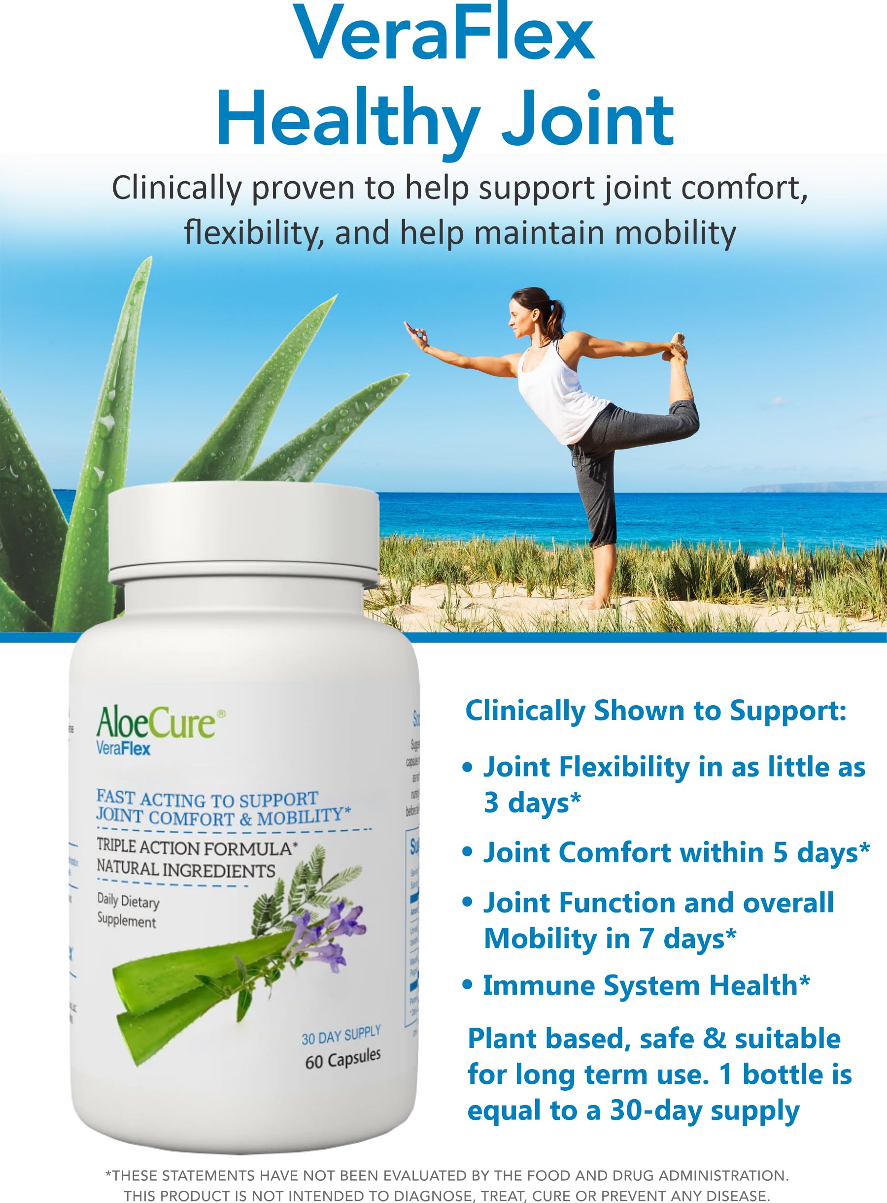 AloeCure VeraFlex Natural Joint Support Supplement with USDA Organic Aloe Vera AloeCure buy supplements canada