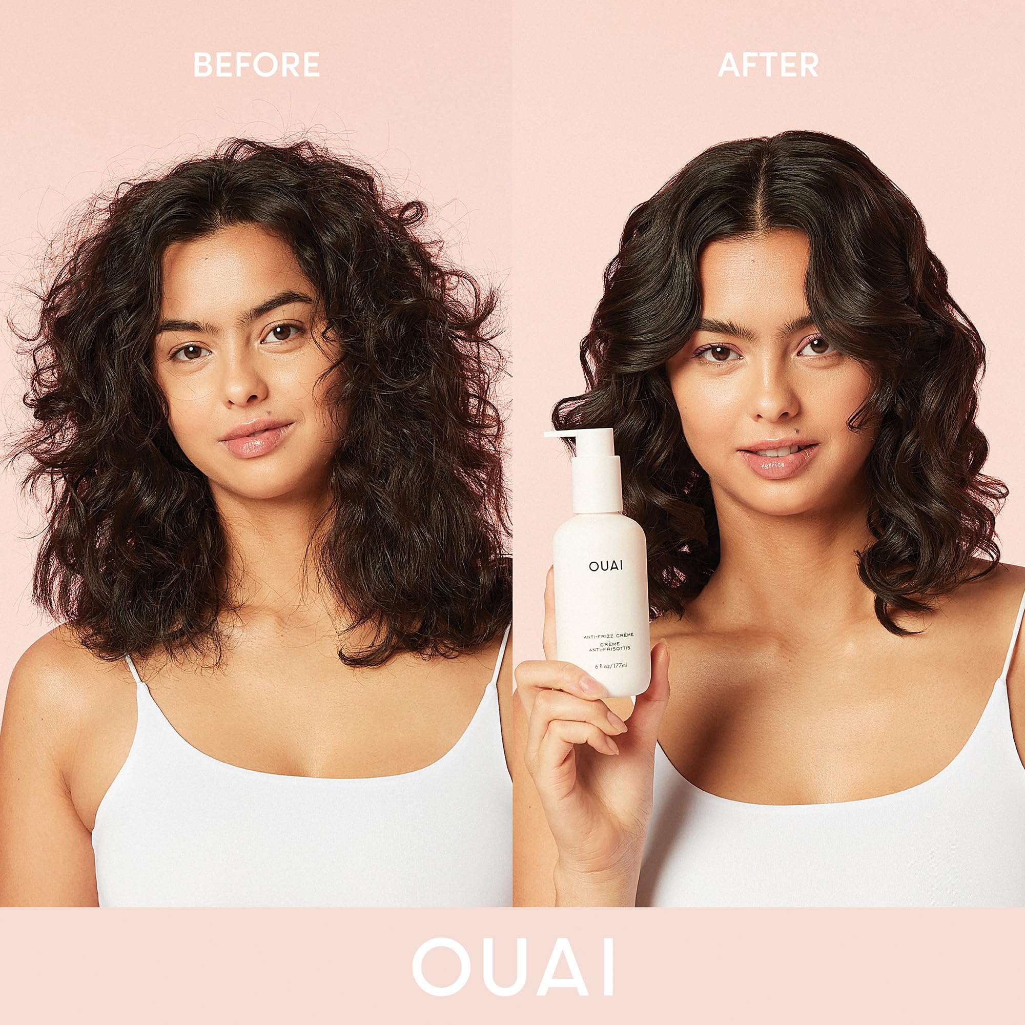 OUAI Anti Frizz Cream - Moisturizing Hair Cream with Frizz Control & Heat Protection - Provides Lasting Hydration with Jackfruit & Beetroot Extract - Paraben, Phthalate & Sulfate Free (6 oz) OUAI buy supplements canada