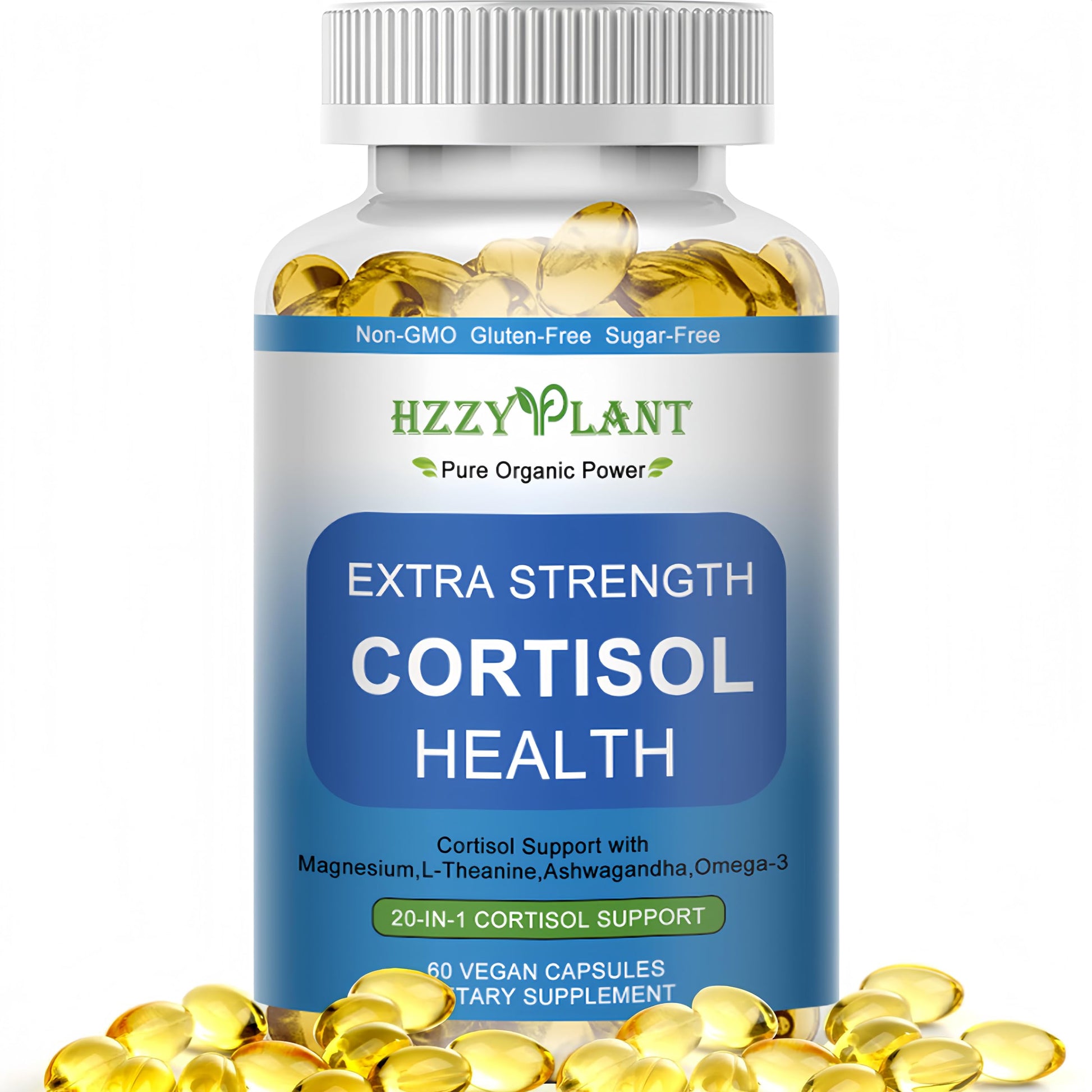 Cortisol Supplements for Women and Men Softgels with Phosphatidylserine Magnesium Ashwagandha L-Theanine,High Absorption Cortisol Detox Capsules for Sleep Relaxation Stress Relief,Non-GMO,60 Servings HZZYPLANT buy supplements canada