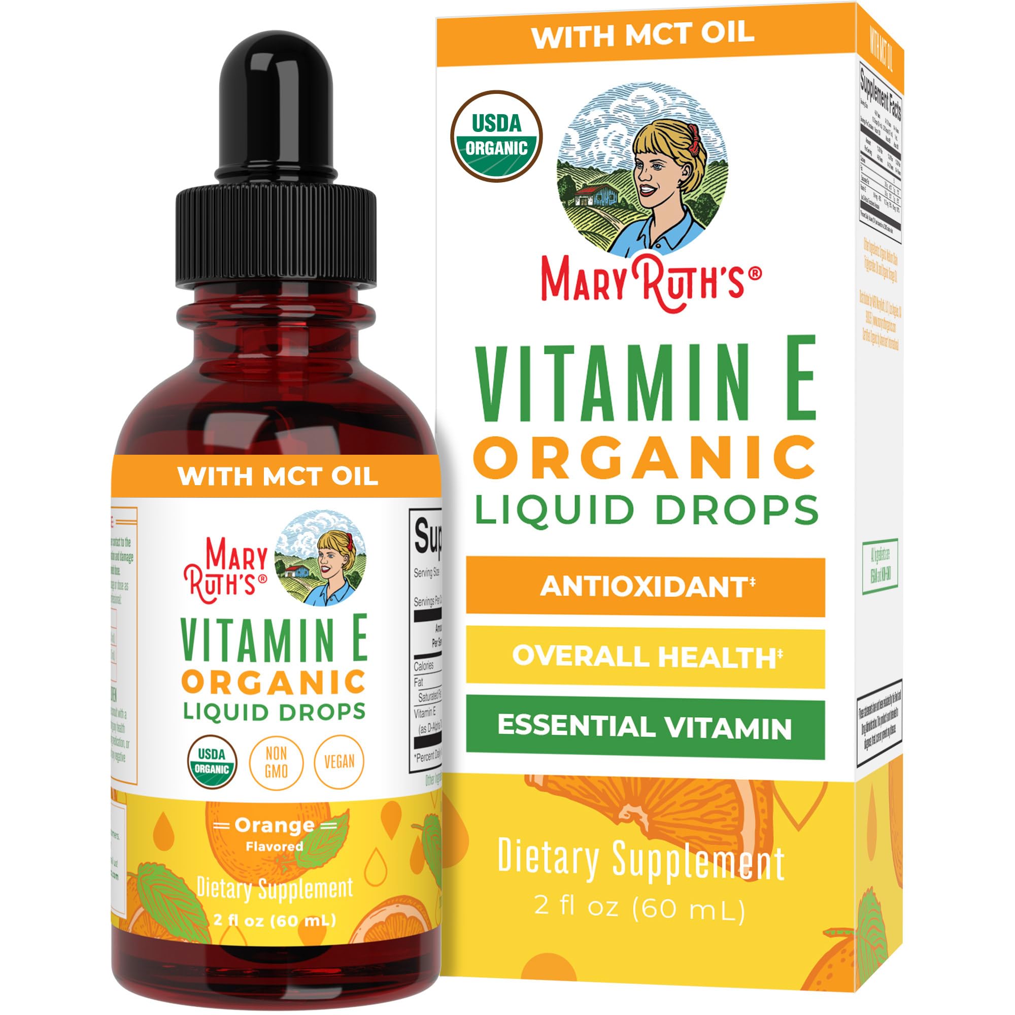 MaryRuth Organics USDA Vitamin E Liquid Drops 2 Month Supply | Bone and Joint Health | Cognitive Health for Adults and Kids | Sugar Free, Vegan, Non-GMO, Gluten Free | 2 Ounces MARYRUTH'S buy supplements canada