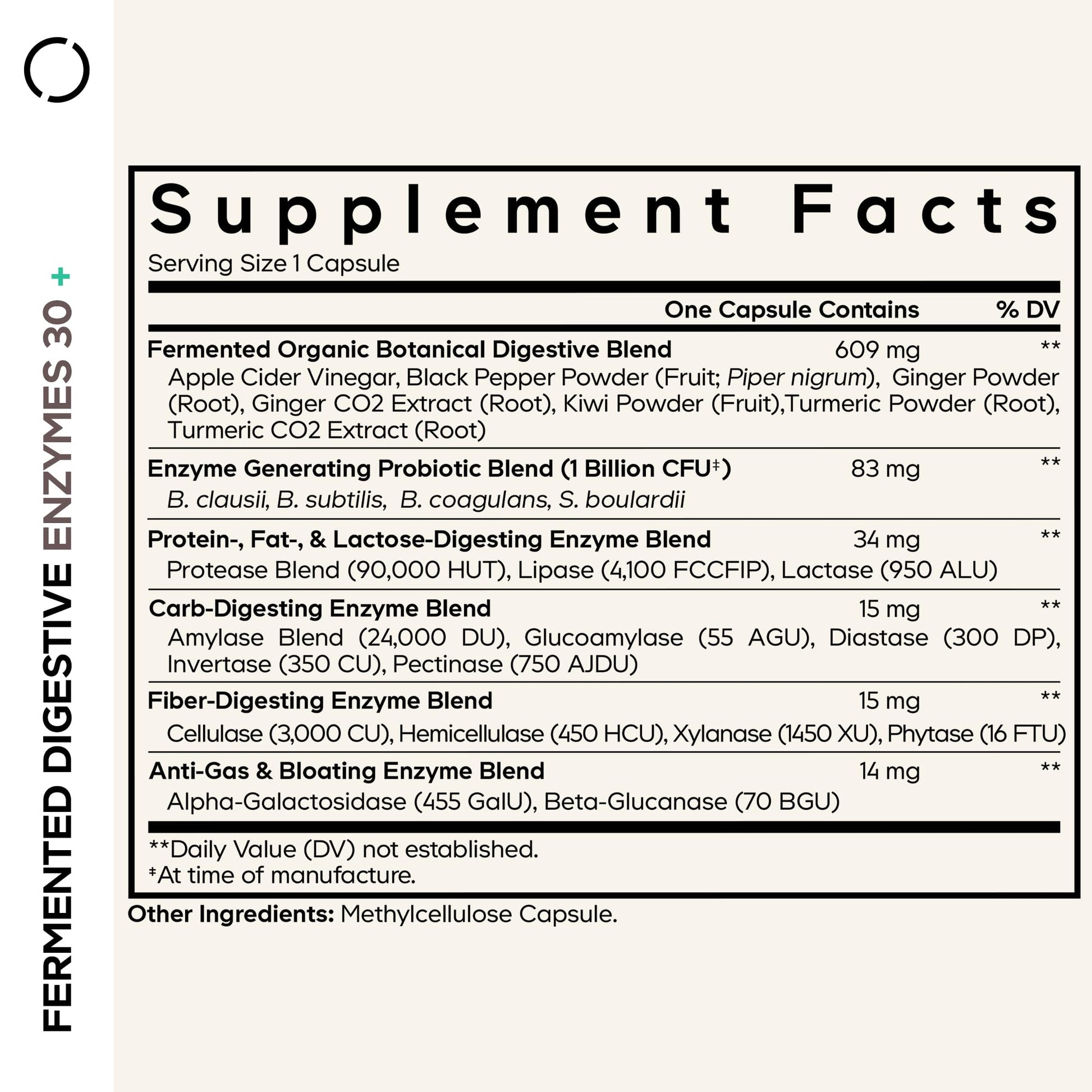 Codeage Fermented Digestive Enzymes Supplement - 14 Digestive Enzymes, Probiotics, Prebiotics, Fermented Botanicals, Plant-Based Multi Pancreatic Enzymes - 1 Capsule a Day - 30 Capsules Codeage buy supplements canada