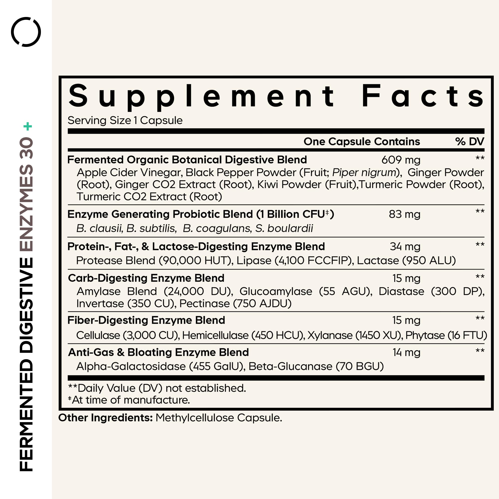 Codeage Fermented Digestive Enzymes Supplement - 14 Digestive Enzymes, Probiotics, Prebiotics, Fermented Botanicals, Plant-Based Multi Pancreatic Enzymes - 1 Capsule a Day - 30 Capsules Codeage buy supplements canada