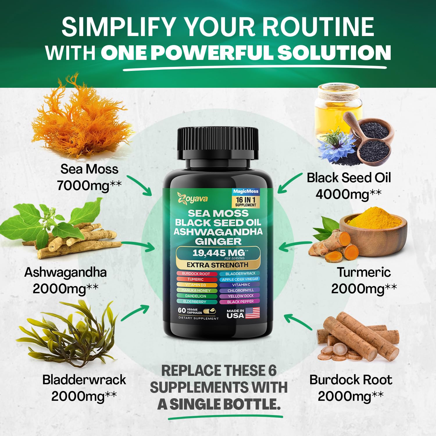 Zoyava Sea Moss 16-in-1 and Collagen 14-in-1 Bundle Zoyava buy supplements canada
