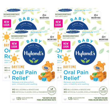 Hyland's Baby Oral Pain Relief Tablets, 125 Count Each (4) Hyland's buy supplements canada