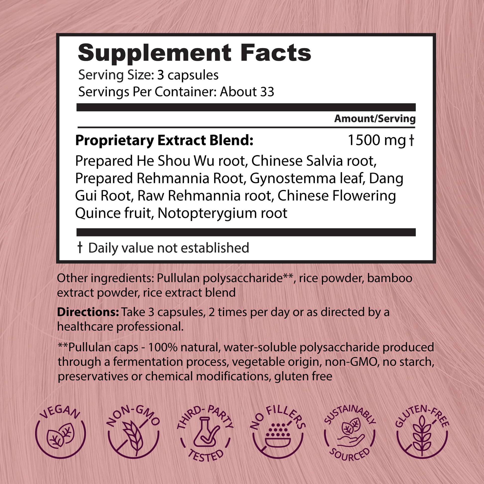 Dragon Herbs Hair and Nails | All Natural Supplement to Support Hair, Nails, Healthy Aging, and Circulation | All Natural Ingredients, Non-GMO (100 Capsules, 500 mg Per Capsule) Dragon Herbs buy supplements canada