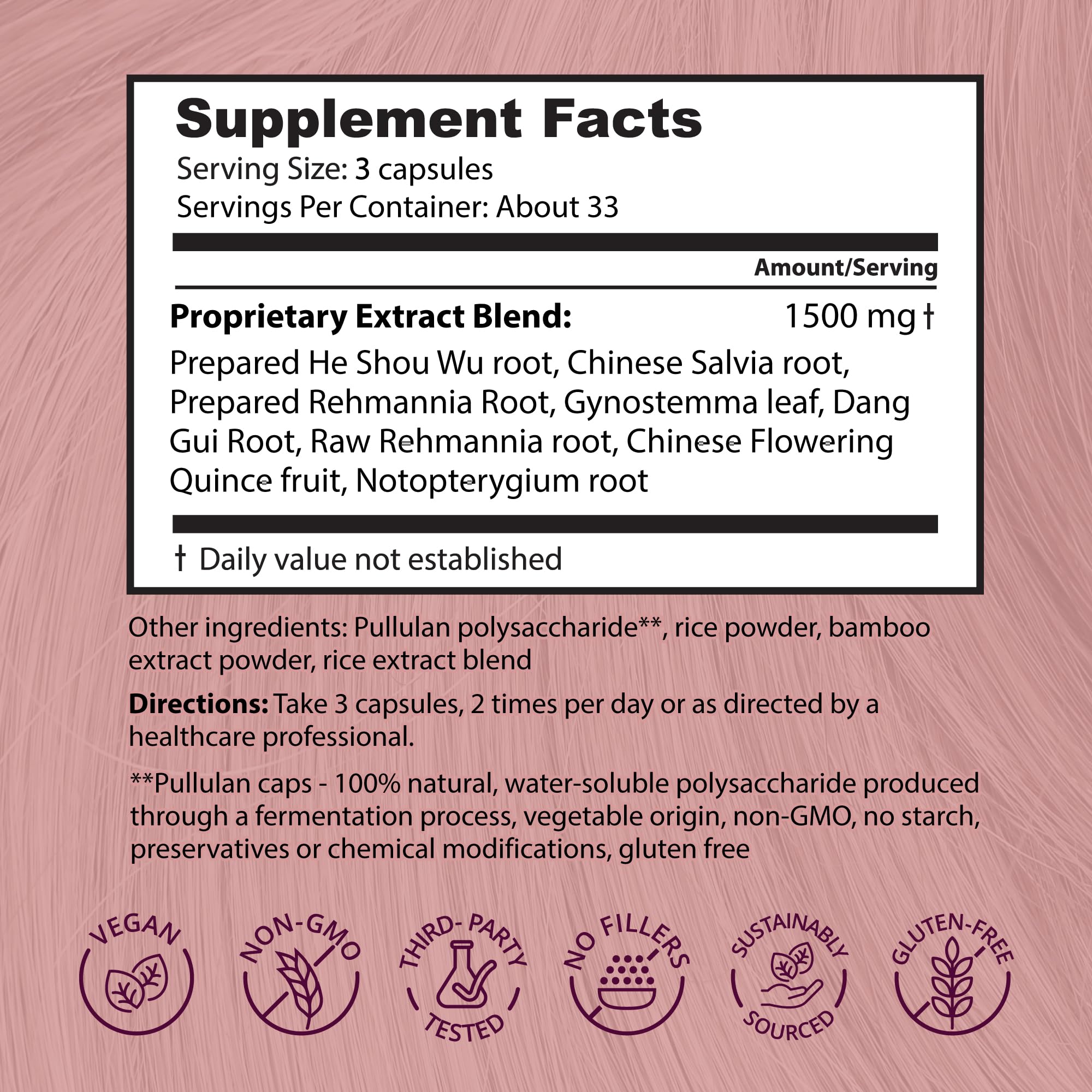 Dragon Herbs Hair and Nails | All Natural Supplement to Support Hair, Nails, Healthy Aging, and Circulation | All Natural Ingredients, Non-GMO (100 Capsules, 500 mg Per Capsule) Dragon Herbs buy supplements canada