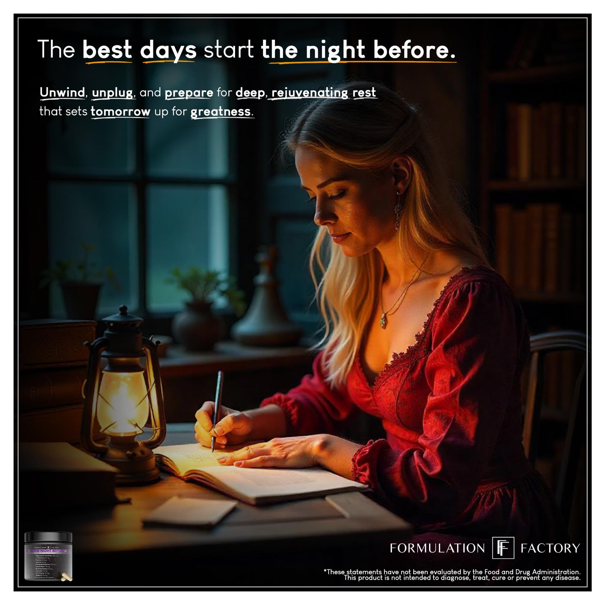 The Night Before 10-in-1 Midnight Maximizer Sleep Aid, Stress Relief, Cognition, Relaxation, Recovery, Focus, Magnesium Glycinate, L-Theanine & More, (120 Capsules – 2 Month Supply) Formulation Factory buy supplements canada