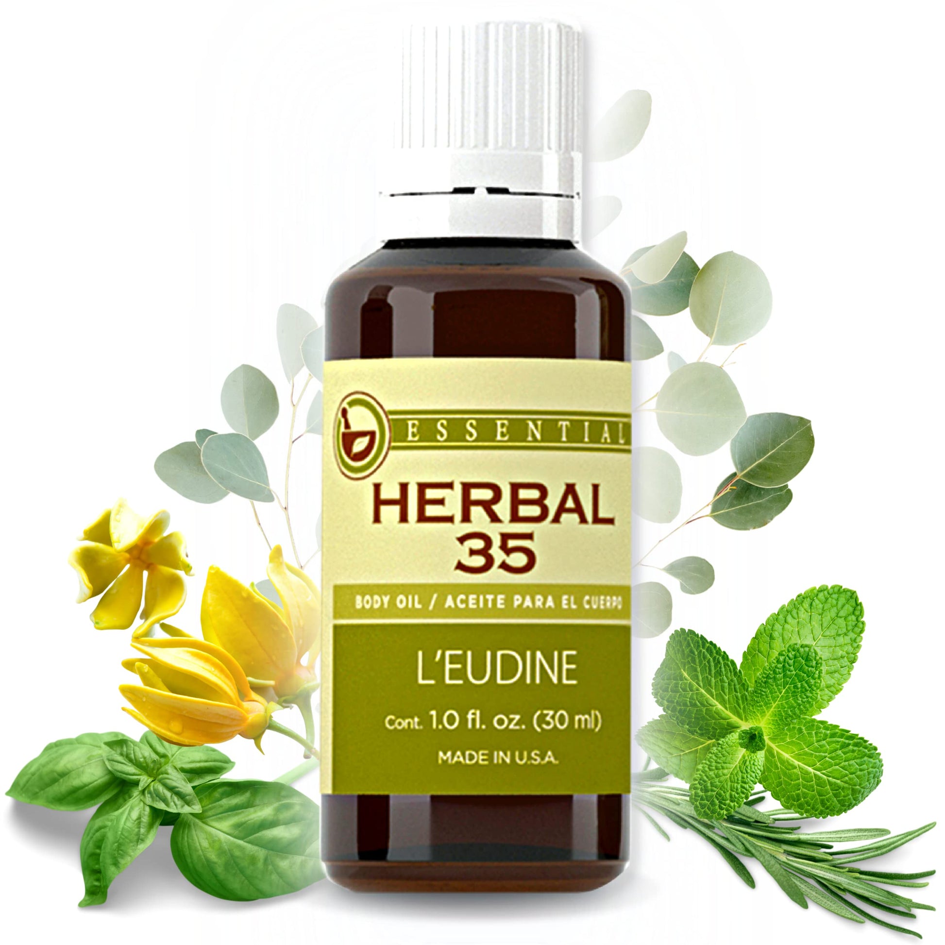 L'eudine Herbal 35 Essential Oil, Soothing and Calming Eucalyptus Essential Oil, Powerful Blend L'eudine buy supplements canada
