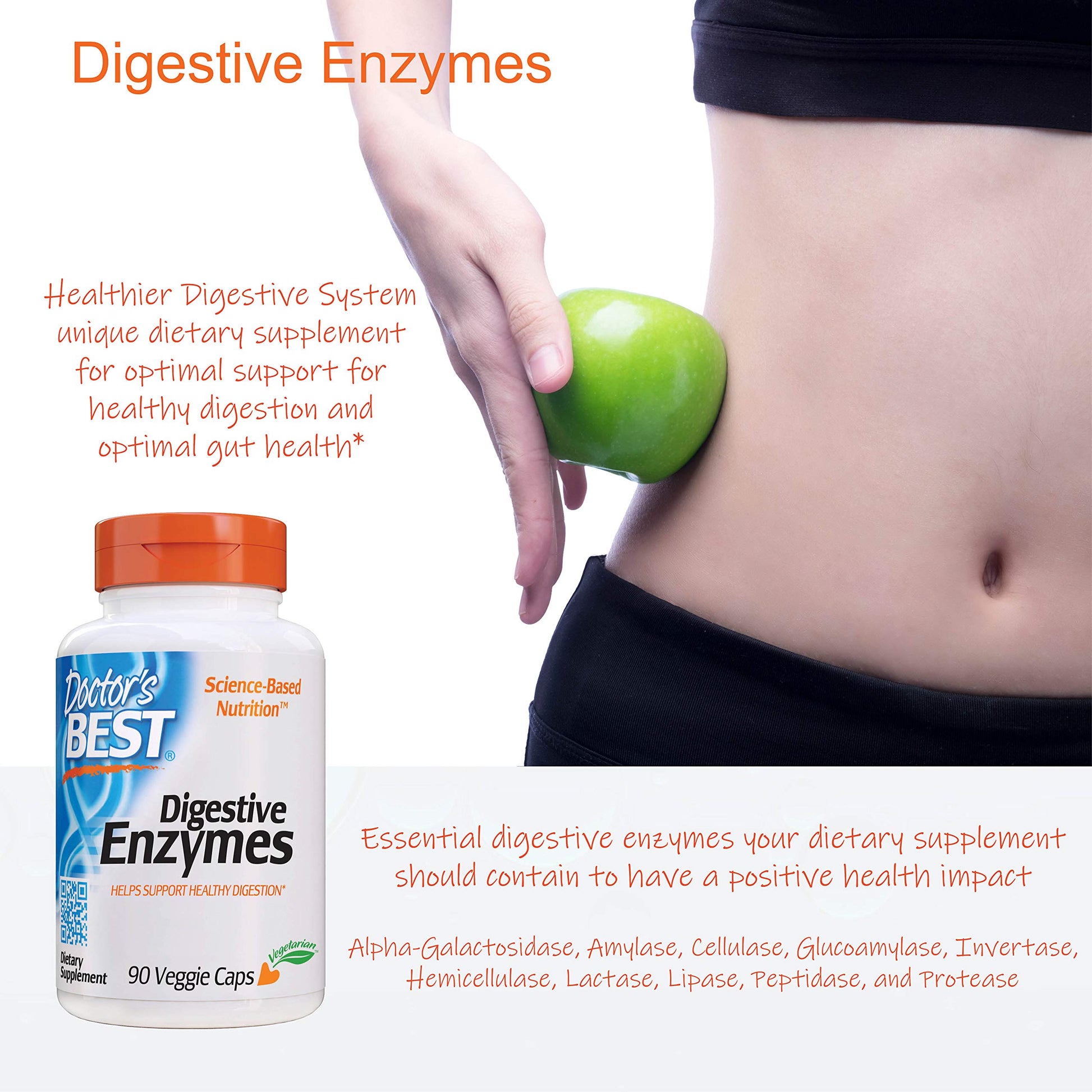 Doctor's Best Digestive Enzymes Non-GMO Vegetarian Gluten Free, 90 Cap Doctor's BEST buy supplements canada