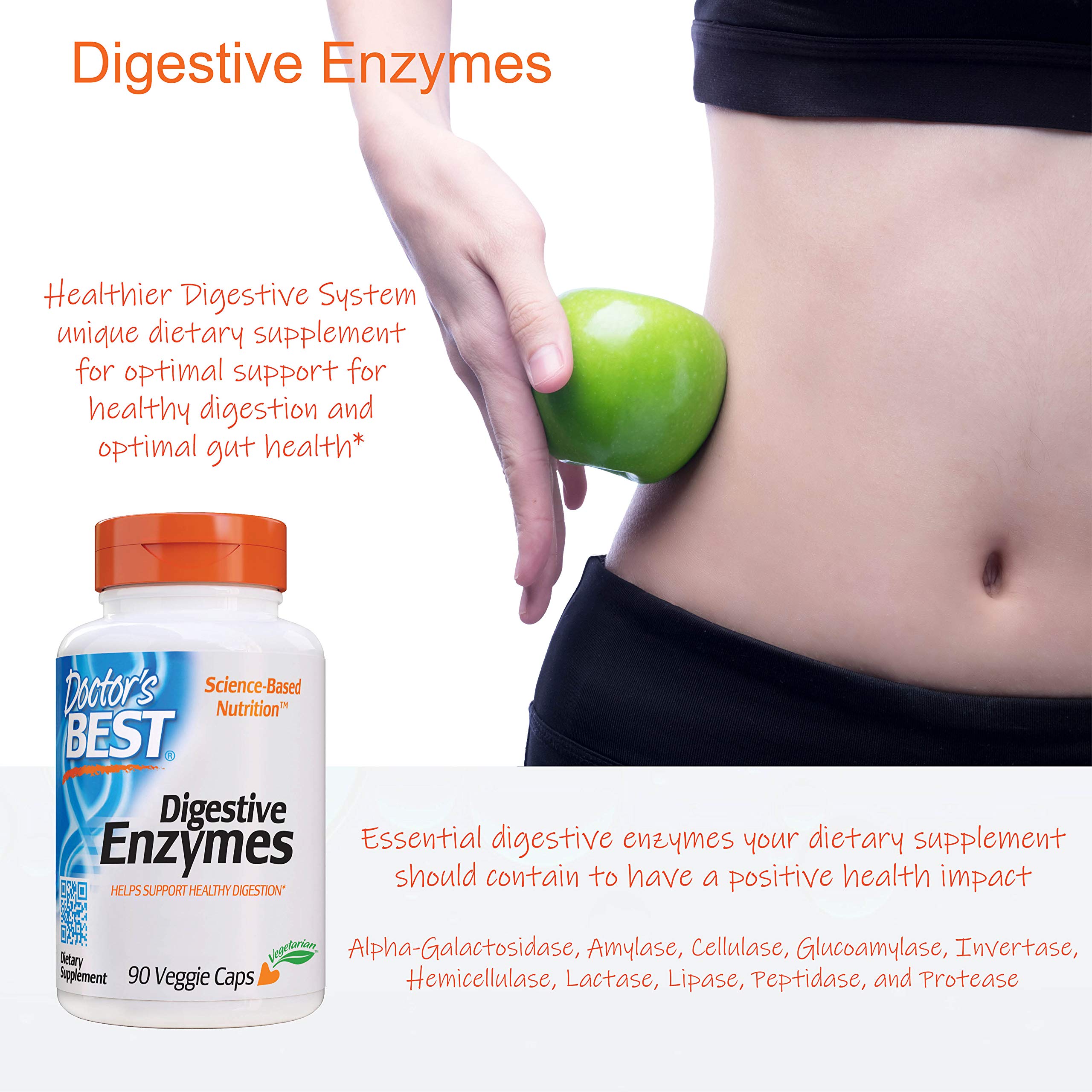 Doctor's Best Digestive Enzymes Non-GMO Vegetarian Gluten Free, 90 Cap Doctor's BEST buy supplements canada