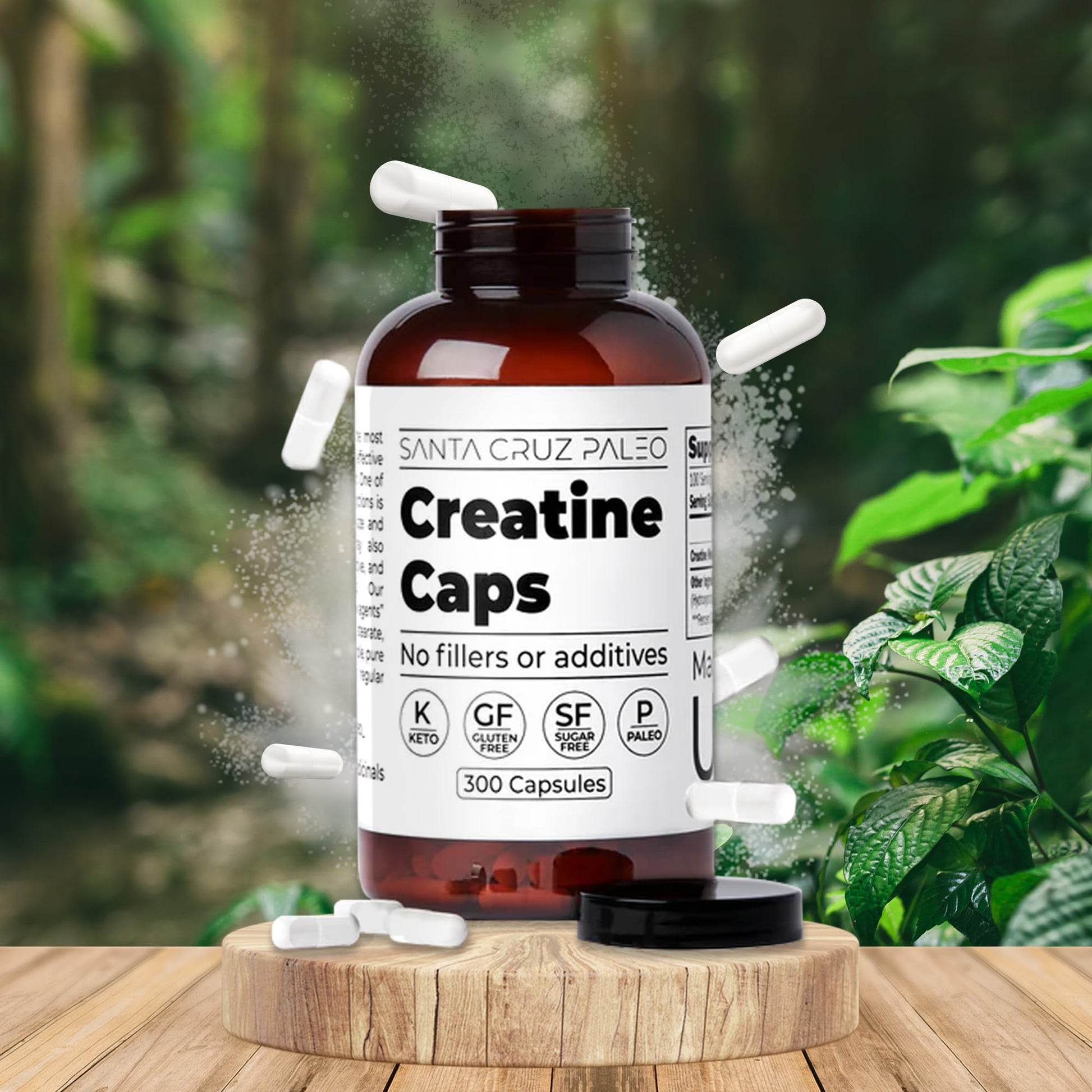 Santa Cruz Paleo Creatine Capsules, Supports Muscle Growth & Energy, Gluten Free, Keto, Sugar Free, Paleo, No Fillers or Additives, Creatine Monohydrate Pills, Santa Cruz Paleo buy supplements canada