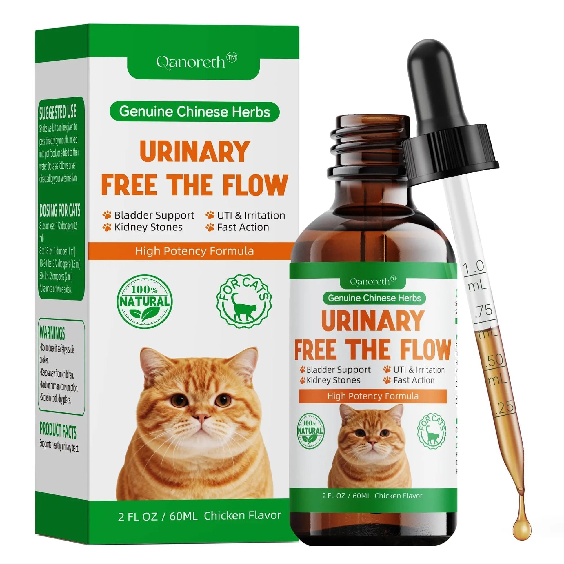 Cat Bladder Remedy for Stones & Crystals, Kidney StonesDissolver forCat- Urinary Free The Flow - Cat Urinary Tract Infection Treatment for Stones, Herbal CatUTI Remedy for Stone Relief & Prevention Qanoreth buy supplements canada