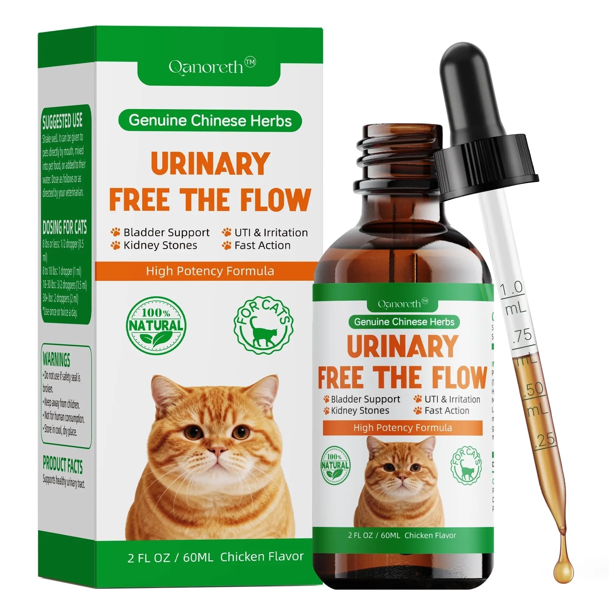 Cat Bladder Remedy for Stones & Crystals, Kidney StonesDissolver forCat- Urinary Free The Flow - Cat Urinary Tract Infection Treatment for Stones, Herbal CatUTI Remedy for Stone Relief & Prevention Qanoreth buy supplements canada