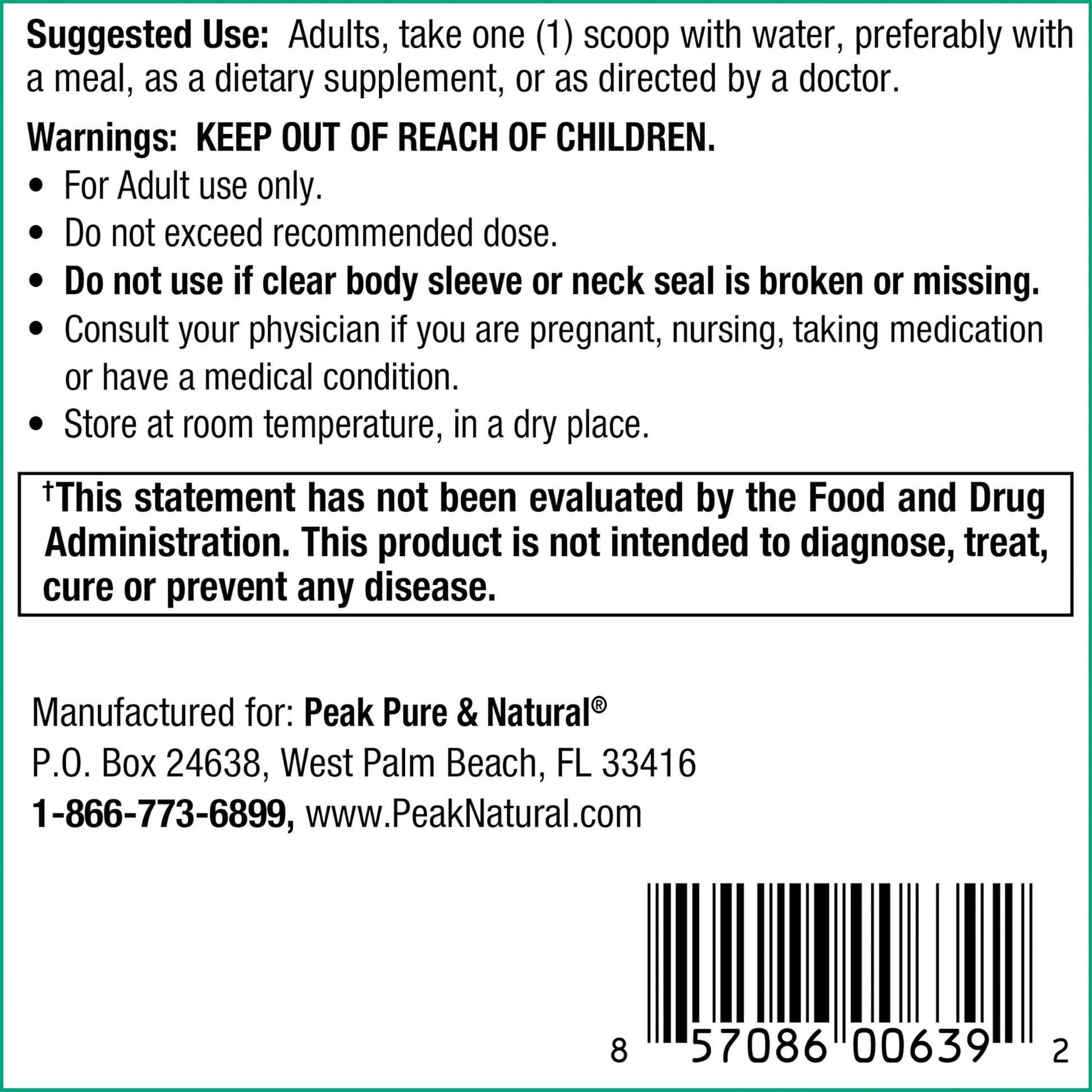 Peak Urinary Tract Supplement Powder - Cranberry and D-Mannose Powder with Juniper Berries and Probiotics for Urinary Tract Health, Ph Balance, UTI Defense - Vegan, Gluten Free (30 Day Supply) Peak Pure & Natural buy supplements canada