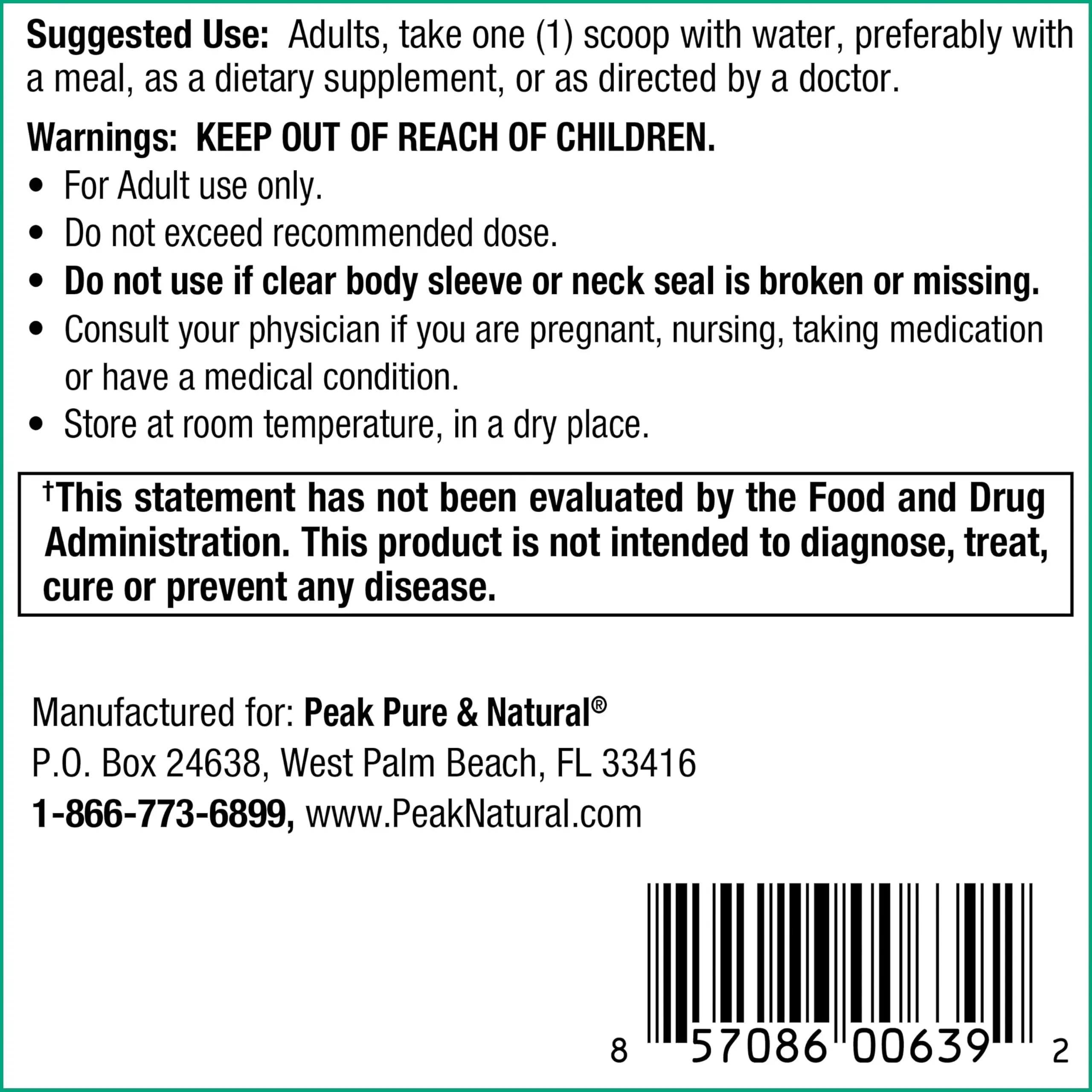 Peak Urinary Tract Supplement Powder - Cranberry and D-Mannose Powder with Juniper Berries and Probiotics for Urinary Tract Health, Ph Balance, UTI Defense - Vegan, Gluten Free (30 Day Supply) Peak Pure & Natural buy supplements canada