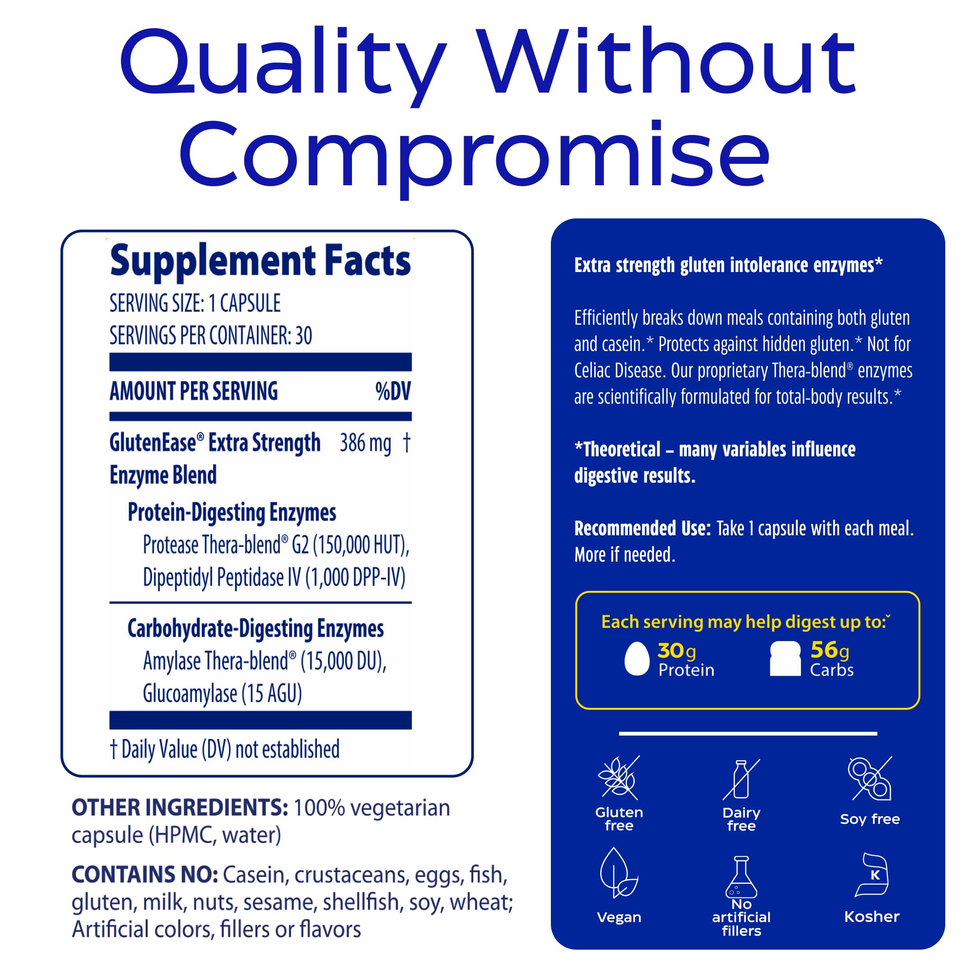 Enzymedica - GlutenEase Extra Strength, Complete Gluten & Casein Formula with Digestive Enzymes + DPP-IV, 30 Capsules Enzymedica buy supplements canada