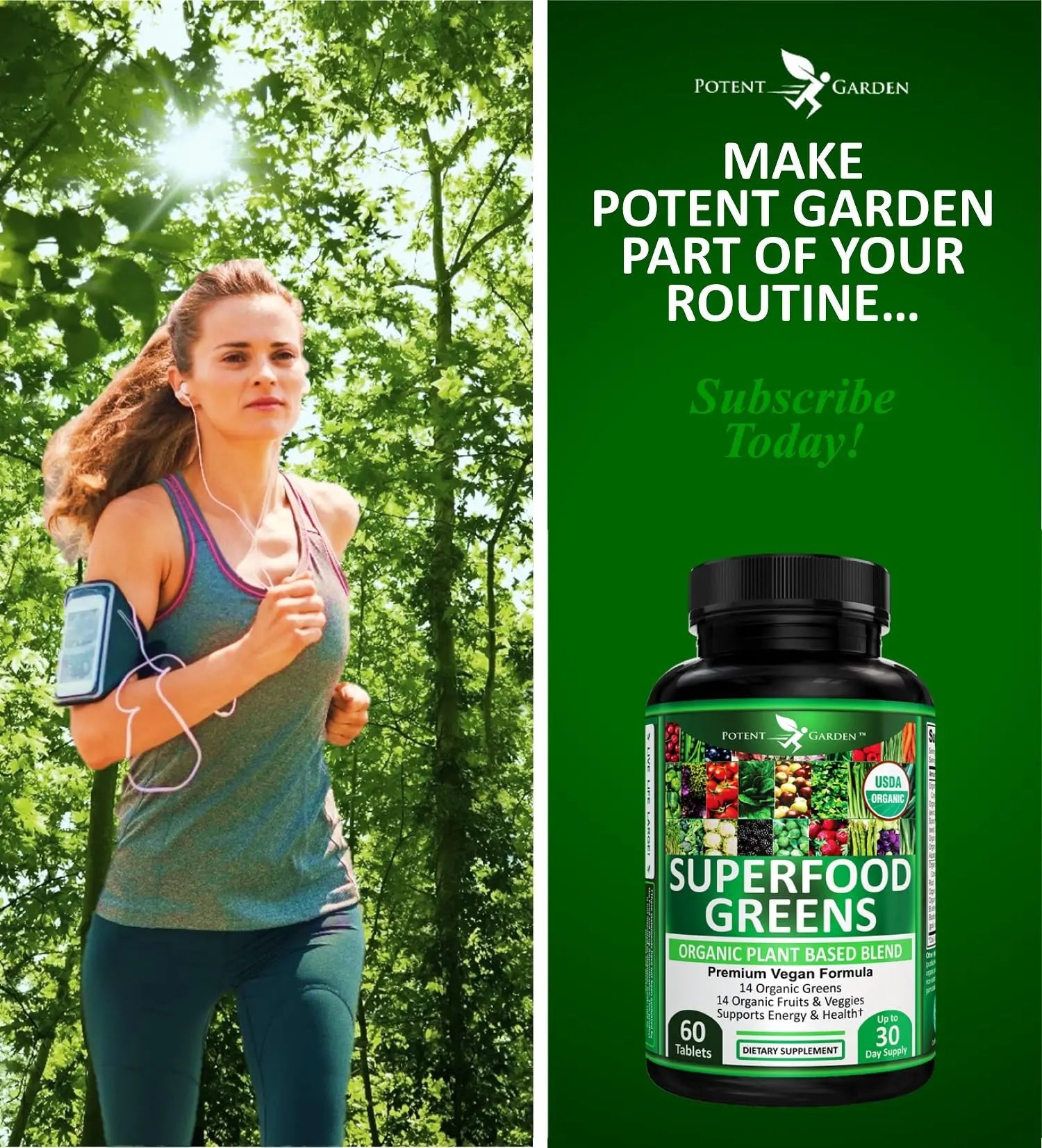 Potent Garden Daily Nutrition Bundle – Superfood Greens + Multivitamin Potent Garden buy supplements canada