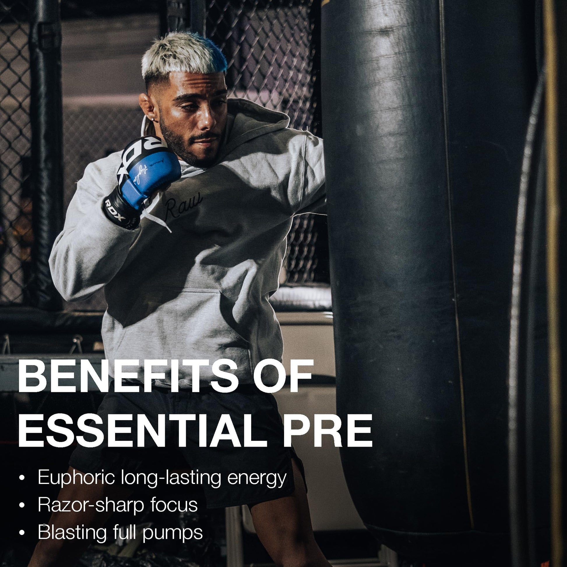 RAW Essential Pre-Workout Powder (Fruit Burst) - Chris Bumstead Sports Nutrition Supplement for Men & Women - Preworkout Energy Powder with Caffeine RAW buy supplements canada