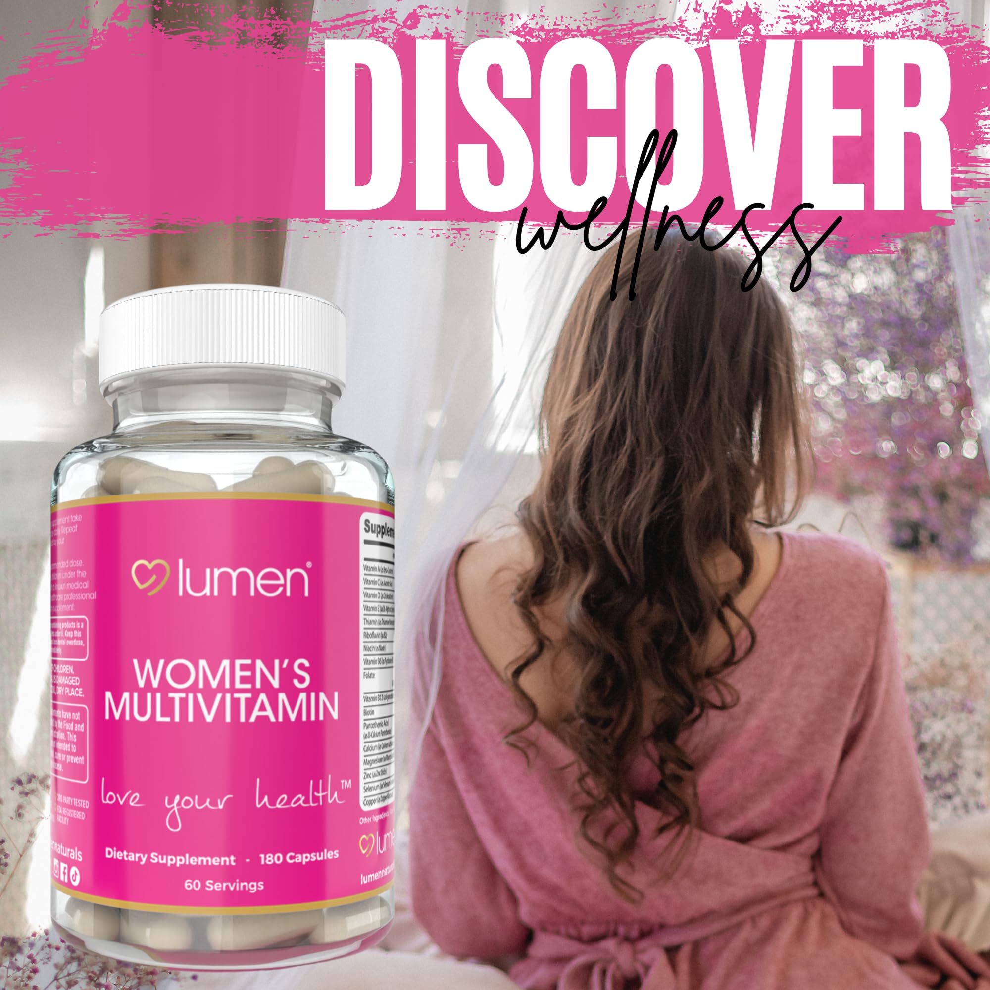 Lumen Naturals Women's Multivitamin Vitamin B12, A, C, D, & E - 180 Count - 60 Servings - Veggie Capsules Lumen Naturals buy supplements canada