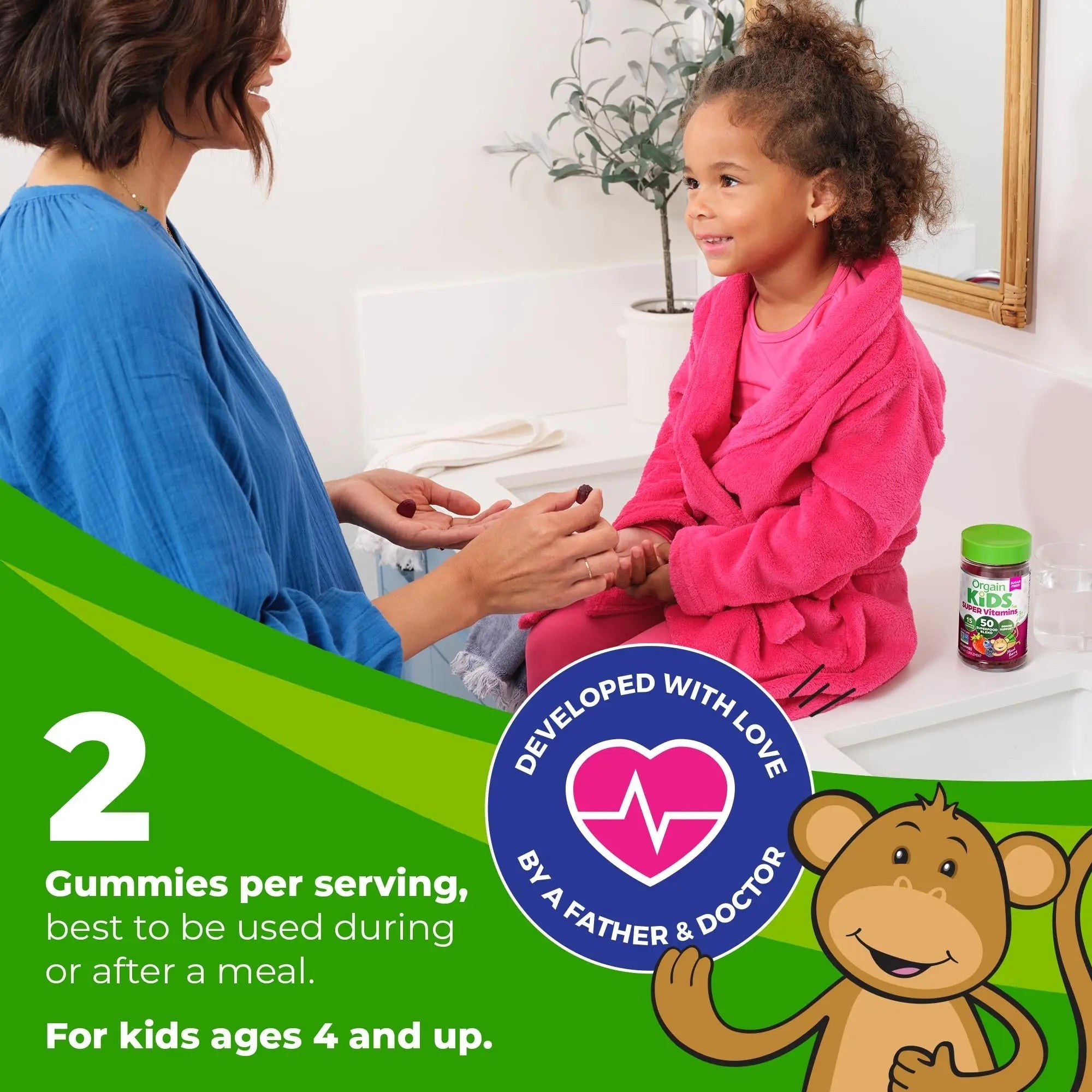 Orgain Kids Sugar Free Multivitamin Gummies, Vegan & Plant Based, 50 Superfoods, 15 Vitamins and Minerals, Immune Support and 3g of Fiber Orgain buy supplements canada