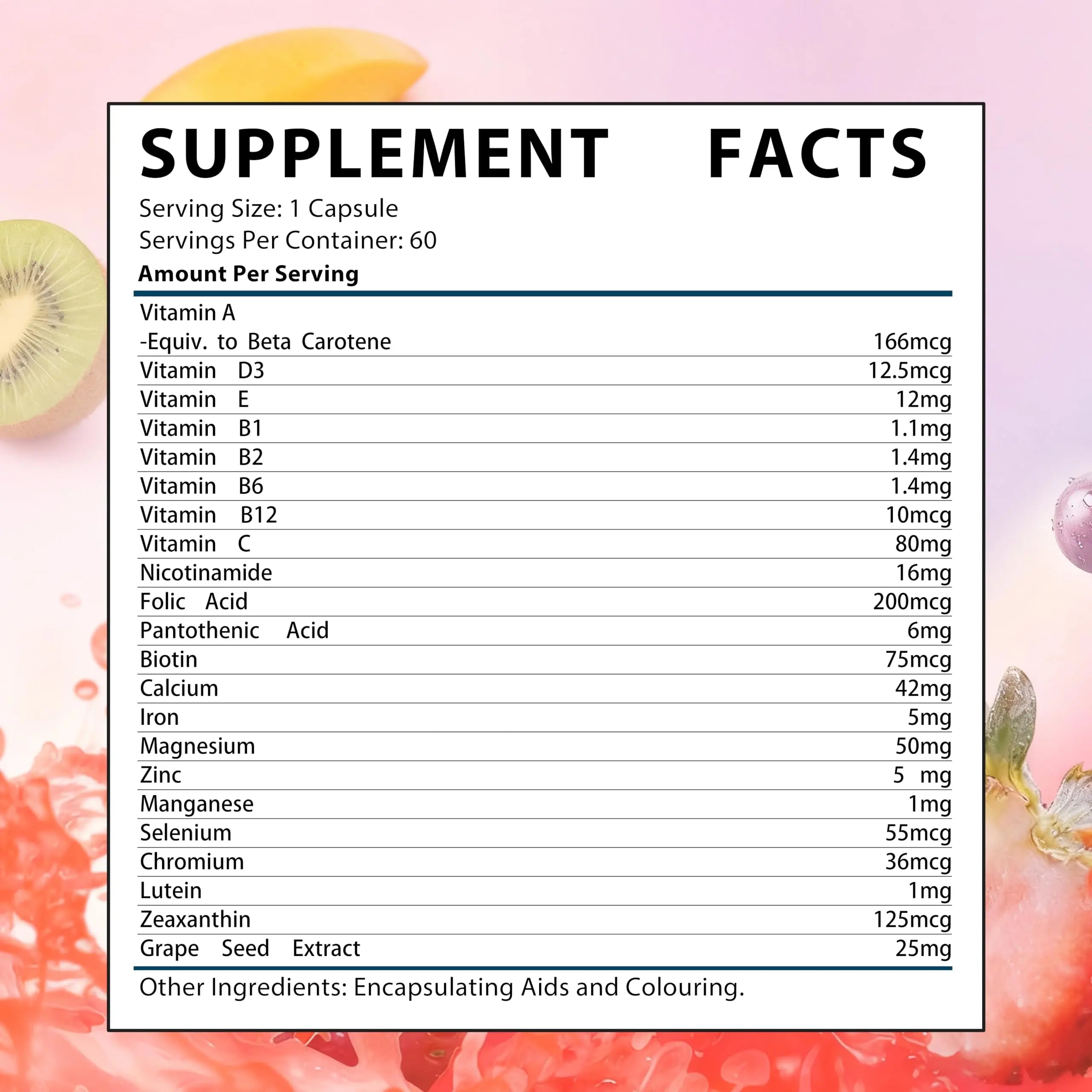 NYO3 Multivitamin for Women with 22 Essential Nutrients | 7 Minerals & 3 Special Additives & 12 Vitamins | Lutein, Zeaxanthin, Grape Seed | NYO3 buy supplements canada