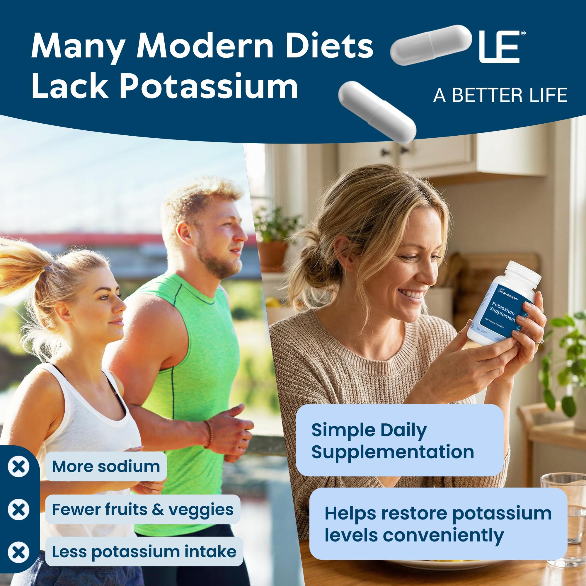Life Enhancement High Potency 1020 mg Potassium Supplement for Muscle, Brain & Bone Health - No Additives High Absorption Elemental Potassium Supplement Life Enhancement buy supplements canada