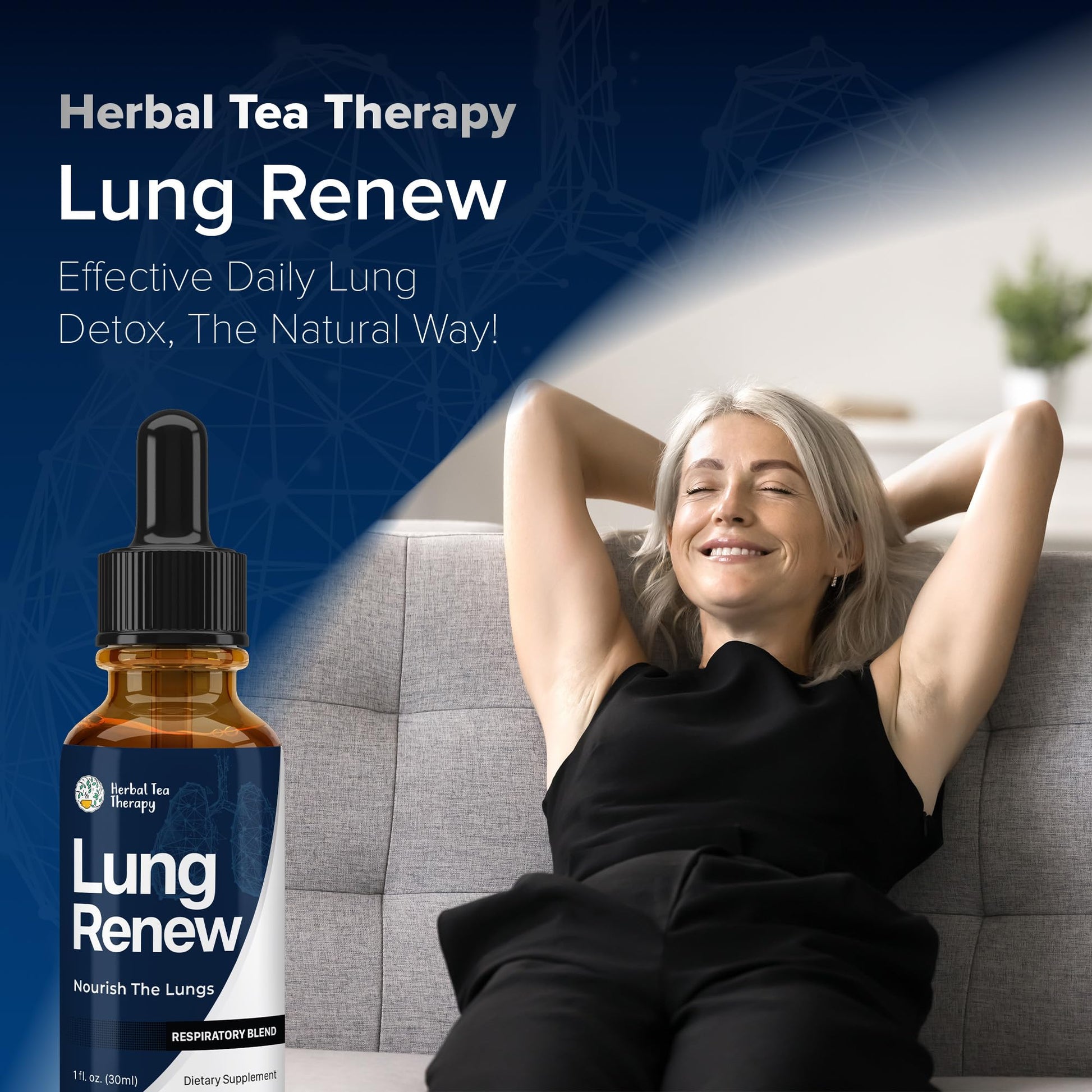 Herbal Tea Therapy Lung Renew Mullein Drops for Lungs (1 fl. oz.): Peppermint, Thyme, & Mullein Leaf Extract for Lungs Detox & Daily Respiratory Comfort - GMO-Free & Made in USA Herbal Tea Therapy buy supplements canada