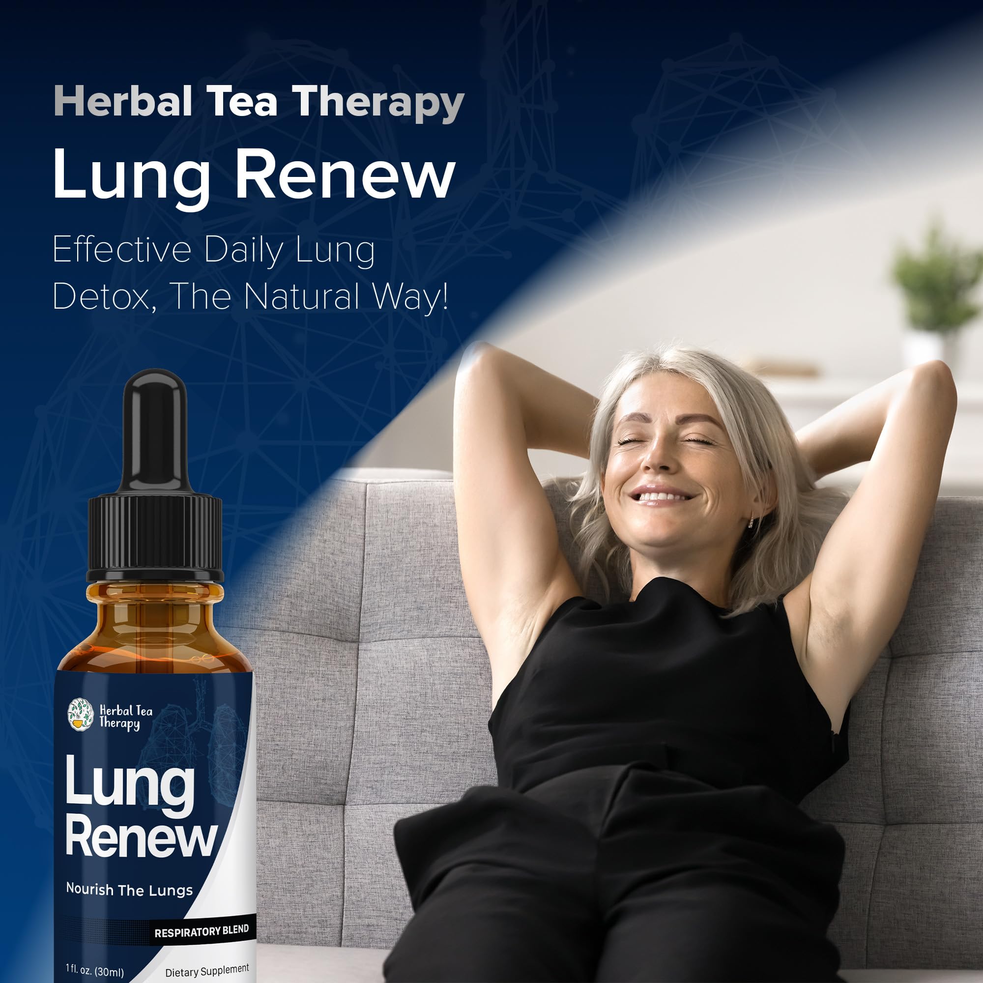 Herbal Tea Therapy Lung Renew Mullein Drops for Lungs (1 fl. oz.): Peppermint, Thyme, & Mullein Leaf Extract for Lungs Detox & Daily Respiratory Comfort - GMO-Free & Made in USA Herbal Tea Therapy buy supplements canada