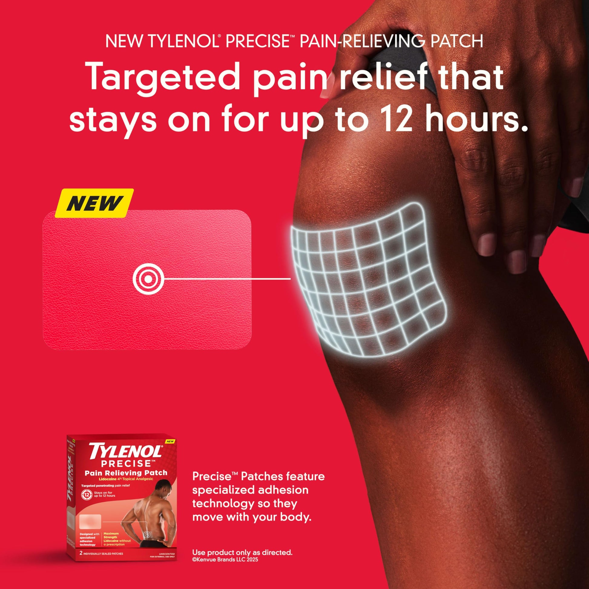 Tylenol Precise Pain Relieving Patches, Large Topical Analgesic Patches + Maximum OTC Strength Lidocaine Penetrates, Targeted Relief Ideal for Shoulder, Back & Knee Pain, Unscented, 4 ct Tylenol buy supplements canada