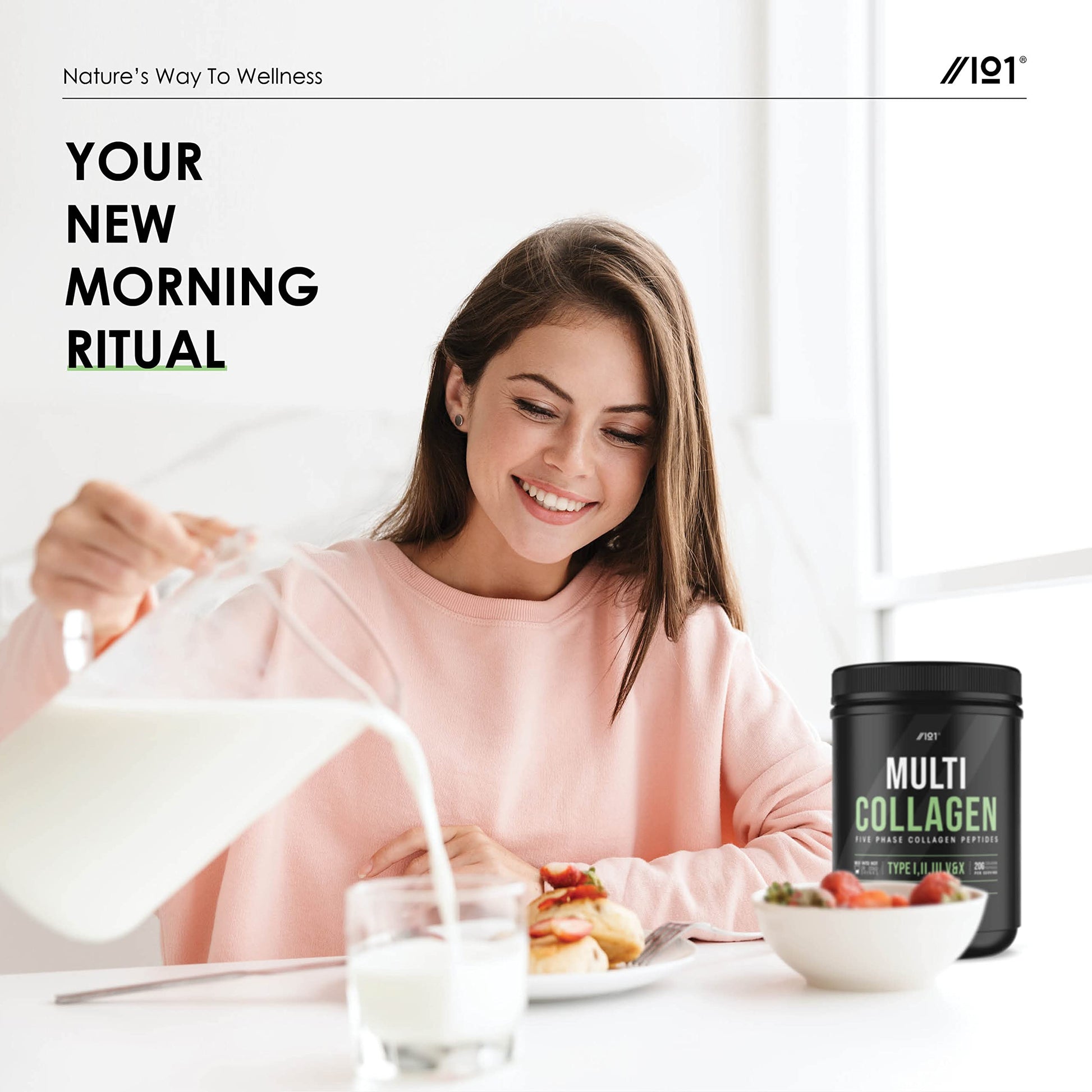 Multi Collagen Protein Powder (400g) - Types I, II, III, V & X - Hydrolyzed Grass Fed Bovine, Wild Caught Fish ALPHA01 buy supplements canada
