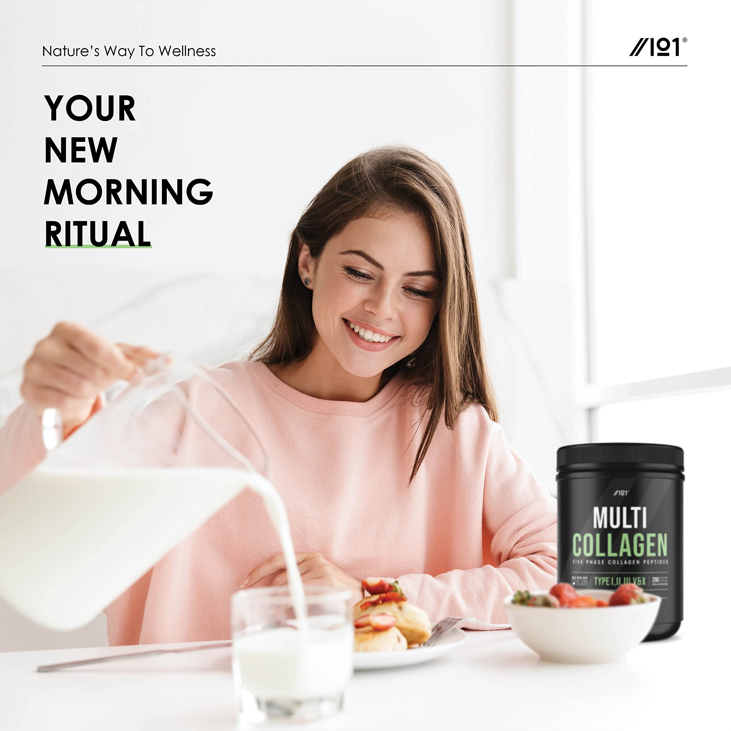 Multi Collagen Protein Powder (400g) - Types I, II, III, V & X - Hydrolyzed Grass Fed Bovine, Wild Caught Fish ALPHA01 buy supplements canada
