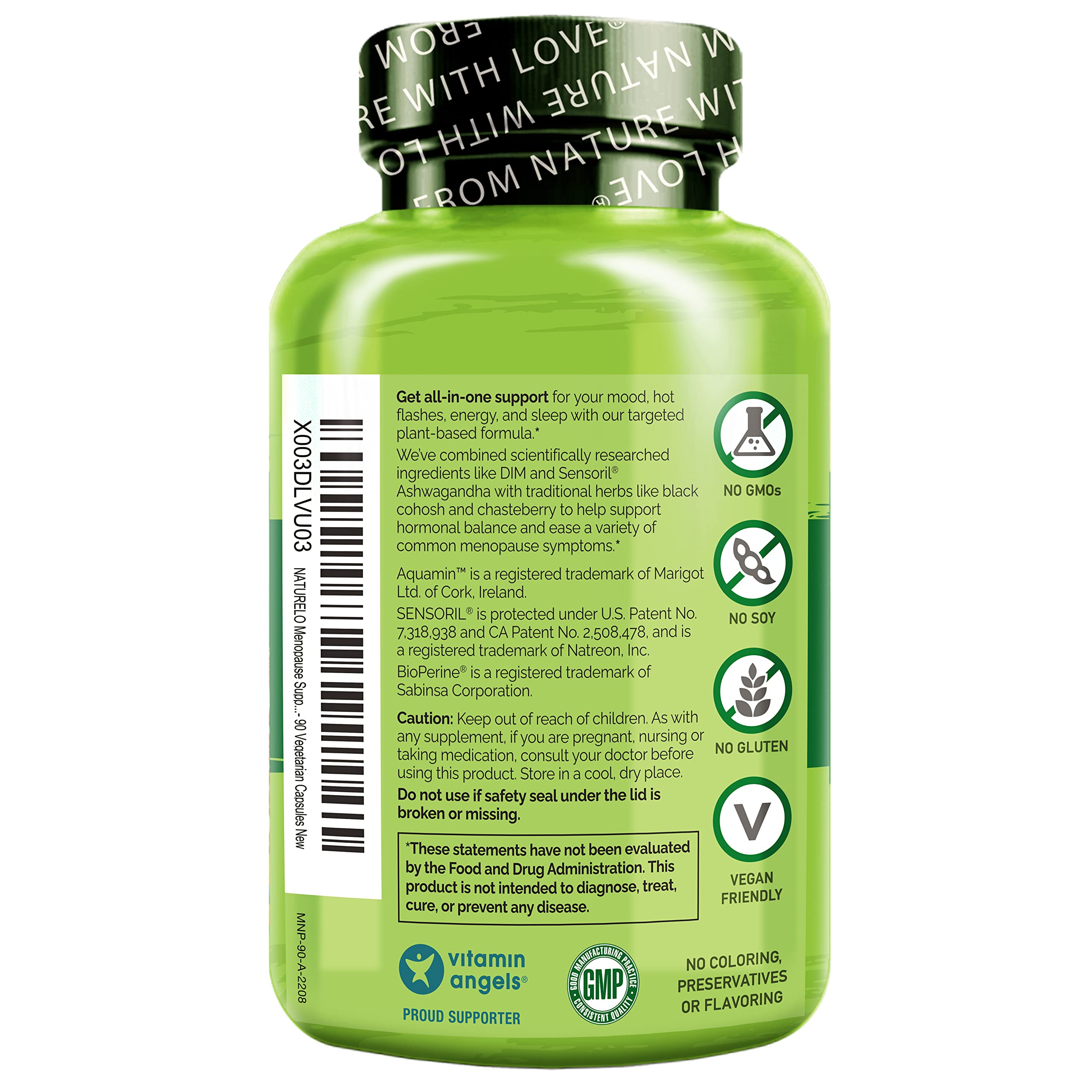 NATURELO Menopause Supplements for Women, Herbal Blend with Black Cohosh for Menopause Hot Flashes Advanced Estrogen Multi-Symptom Formula 90 Capsules NATURELO buy supplements canada