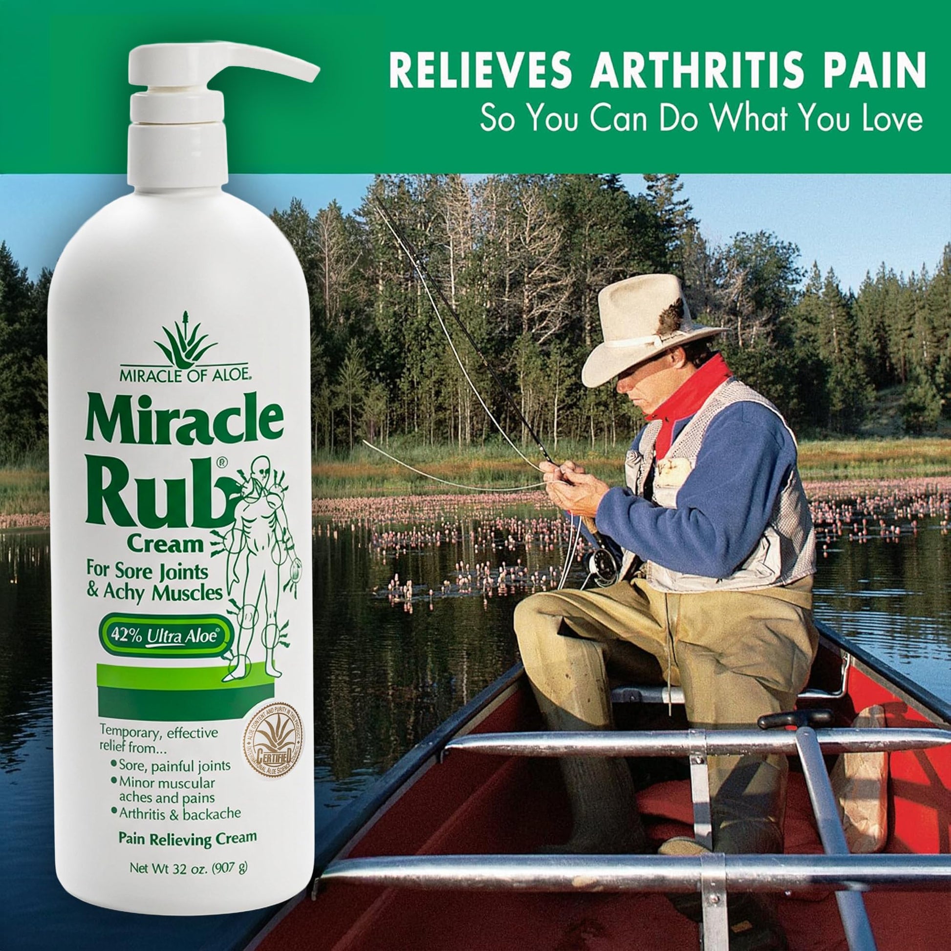 Miracle of Aloe Miracle Rub Pain Relieving Cream 32 oz, Fast & Effective Relief for Arthritis, Muscle, and Joint Pain - Maximum Strength UltraAloe Formula, Topical Analgesic Miracle of Aloe buy supplements canada