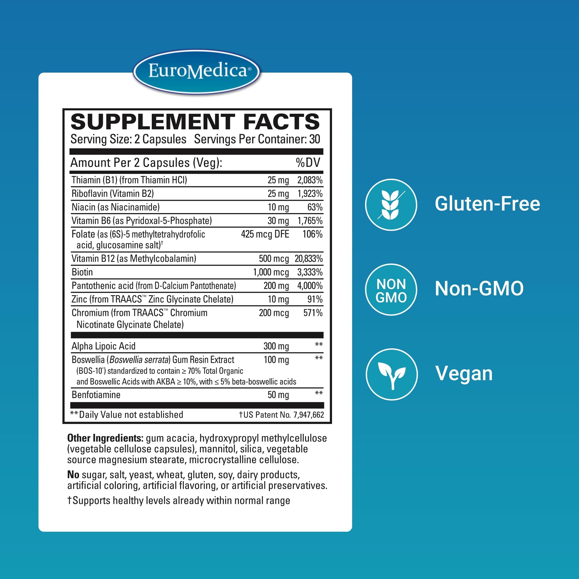 EuroMedica Nerve Complex - Herbal Supplement with Bioactive Vitamin B12 - Circulation & Nerve Health Support Supplement - Vegan Capsules with Boswellia Serrata - 60 Capsules EuroMedica buy supplements canada