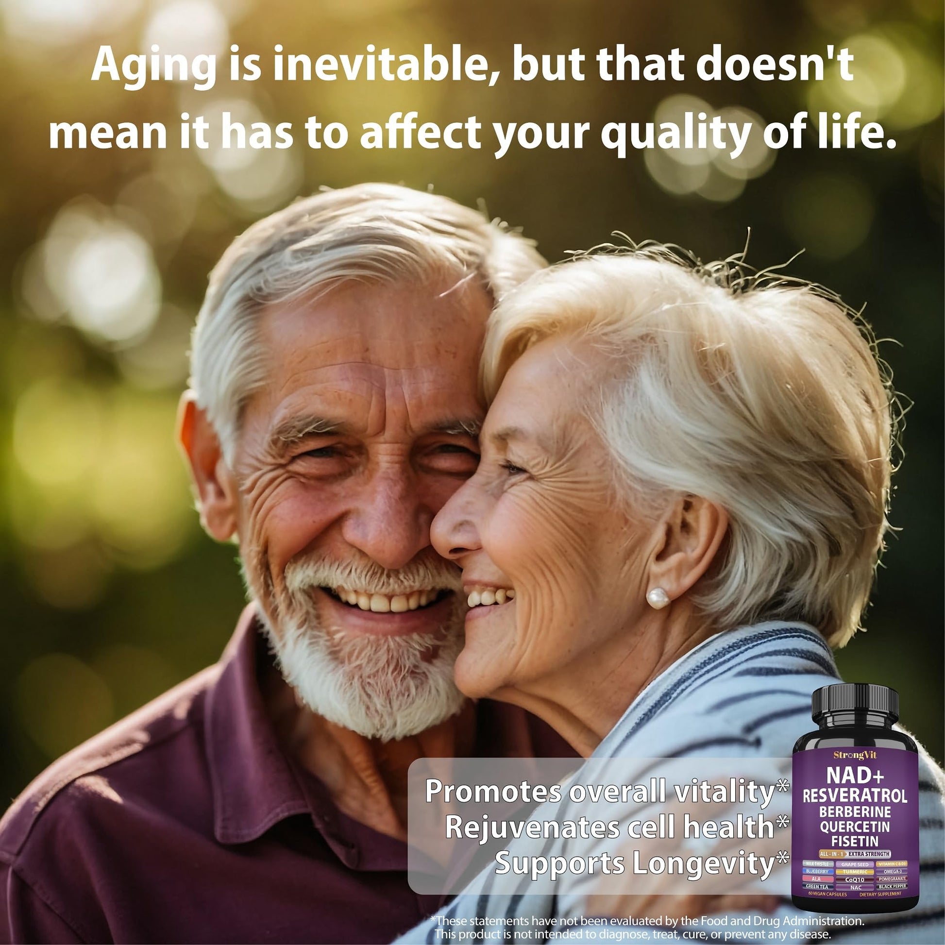 NAD Resveratrol Supplement with Berberine, Quercetin, CoQ10. Anti-Aging Formula for Women & Men. Liposomal NAD Plus, NAD+ Booster, Pure Organic Vitamin, USA StrongVit buy supplements canada