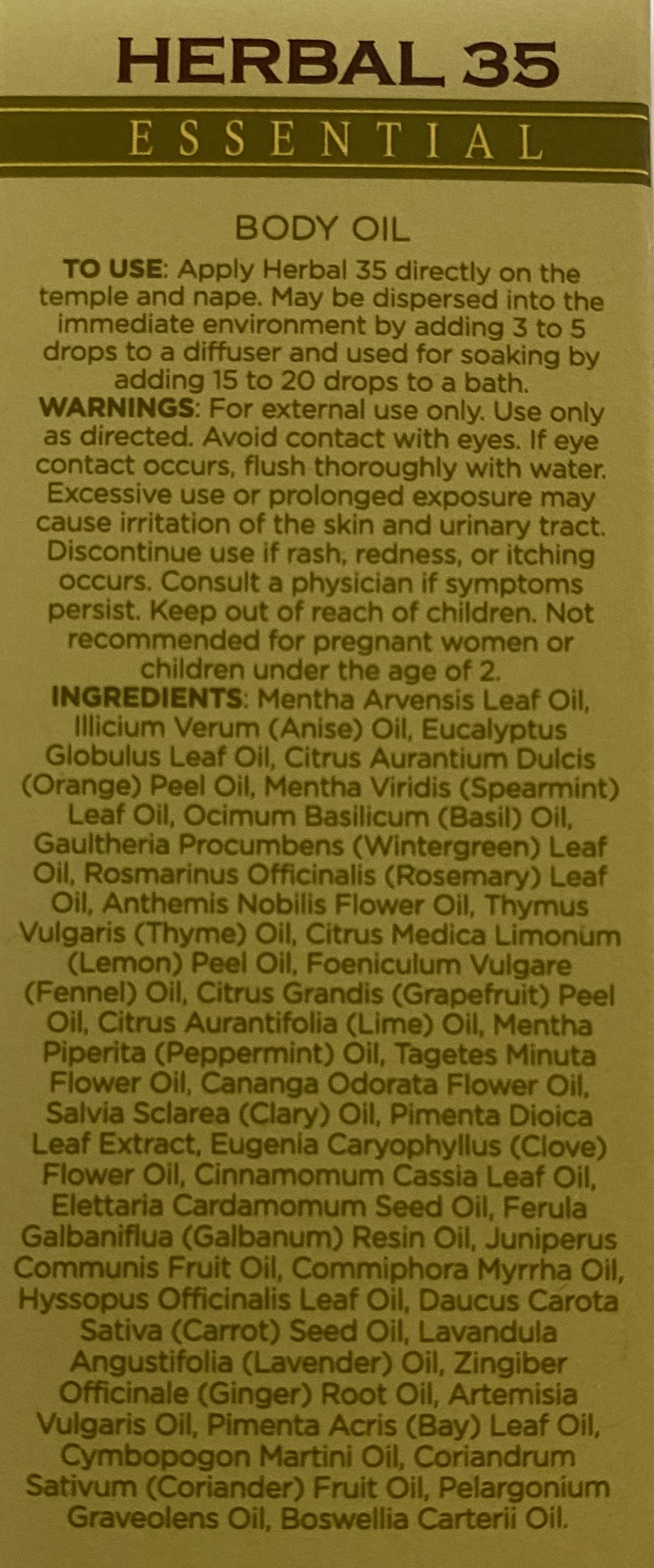 L'eudine Herbal 35 Essential Oil, Soothing and Calming Eucalyptus Essential Oil, Powerful Blend L'eudine buy supplements canada
