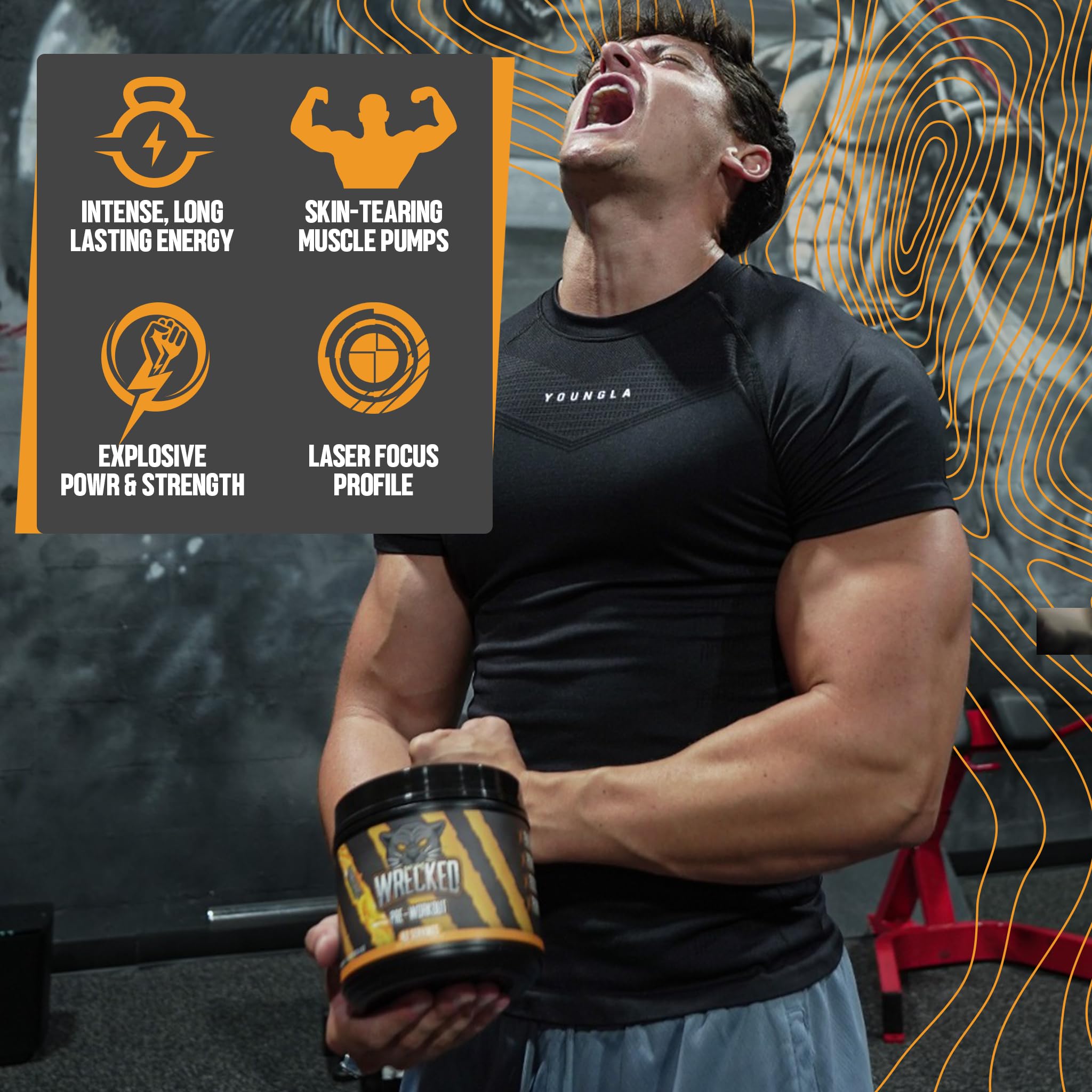 Huge Supplements Wrecked Pre-Workout, 30G+ Ingredients Per Serving to Boost Energy Huge Supplements buy supplements canada