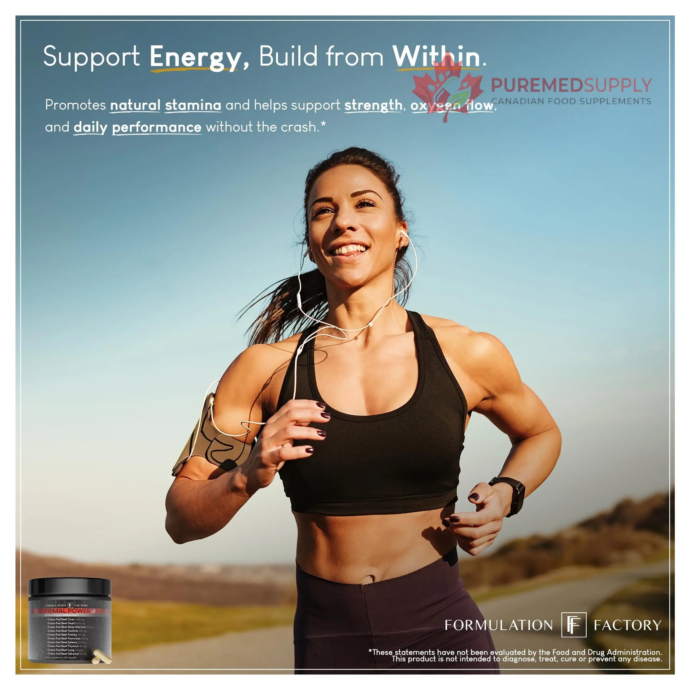 Formulation Factory Primal Power 10-in-1 Grass-Fed Organ Supplement with Beef Liver, Heart, Marrow, Testicle, Kidney, Supports Vitality, Hormones, Energy, Immunity (4 Month Supply, 240 Capsules) Formulation Factory buy supplements canada