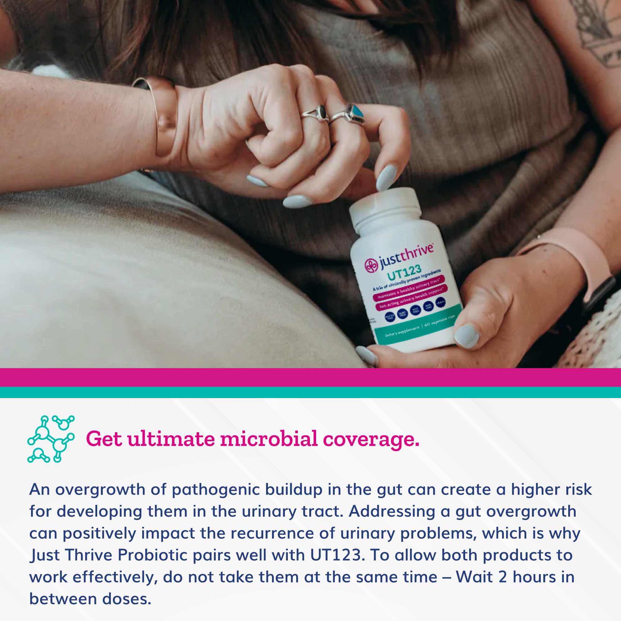 Just Thrive UT123 - Supports Urinary Tract Health for Women - Made with Cranberry, 60 Capsules Just Thrive buy supplements canada