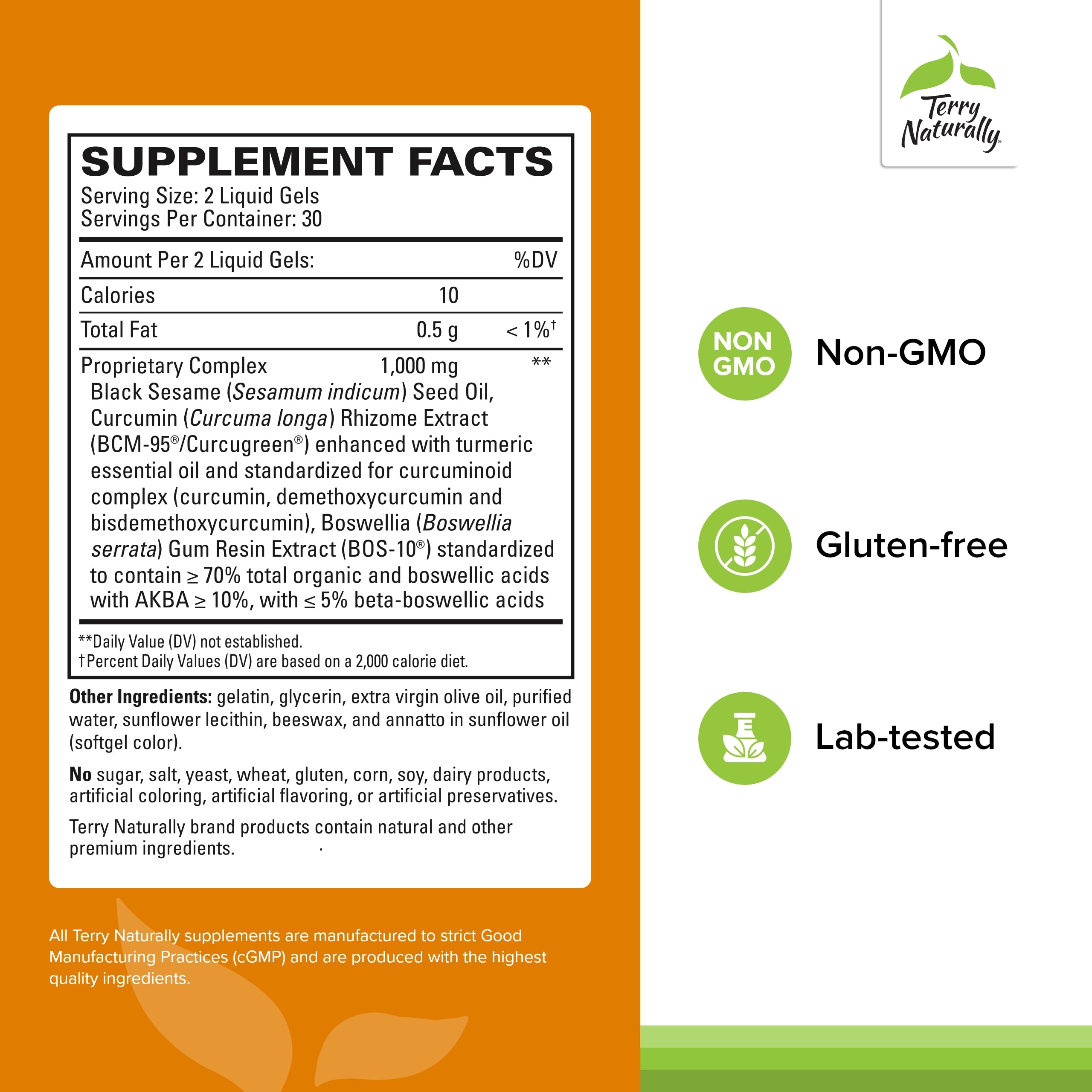 Terry Naturally CuraMed Acute Pain Relief - Supplement with BCM-95 Curcumin & BOS-10 Boswellia - Black Sesame Seed Oil to Support Relief of Occasional Discomfort - 60 Liquid Gels Terry Naturally buy supplements canada